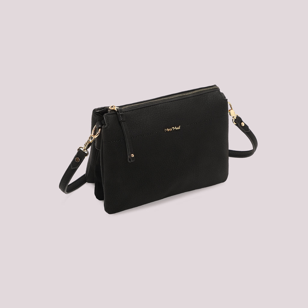 BORSA TRACOLLA CON DETTAGLI CAMOSCIO