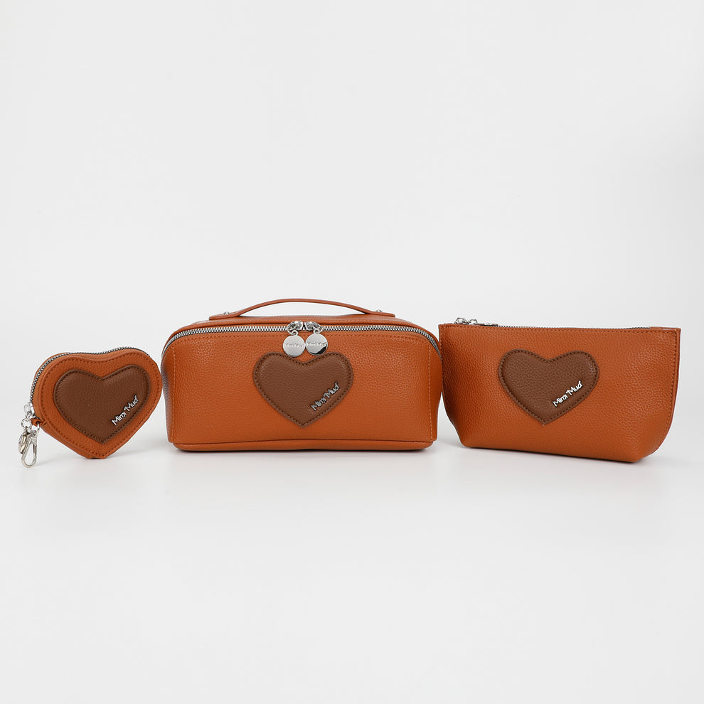 BEAUTY CASE SET DA 3 CON CUORE