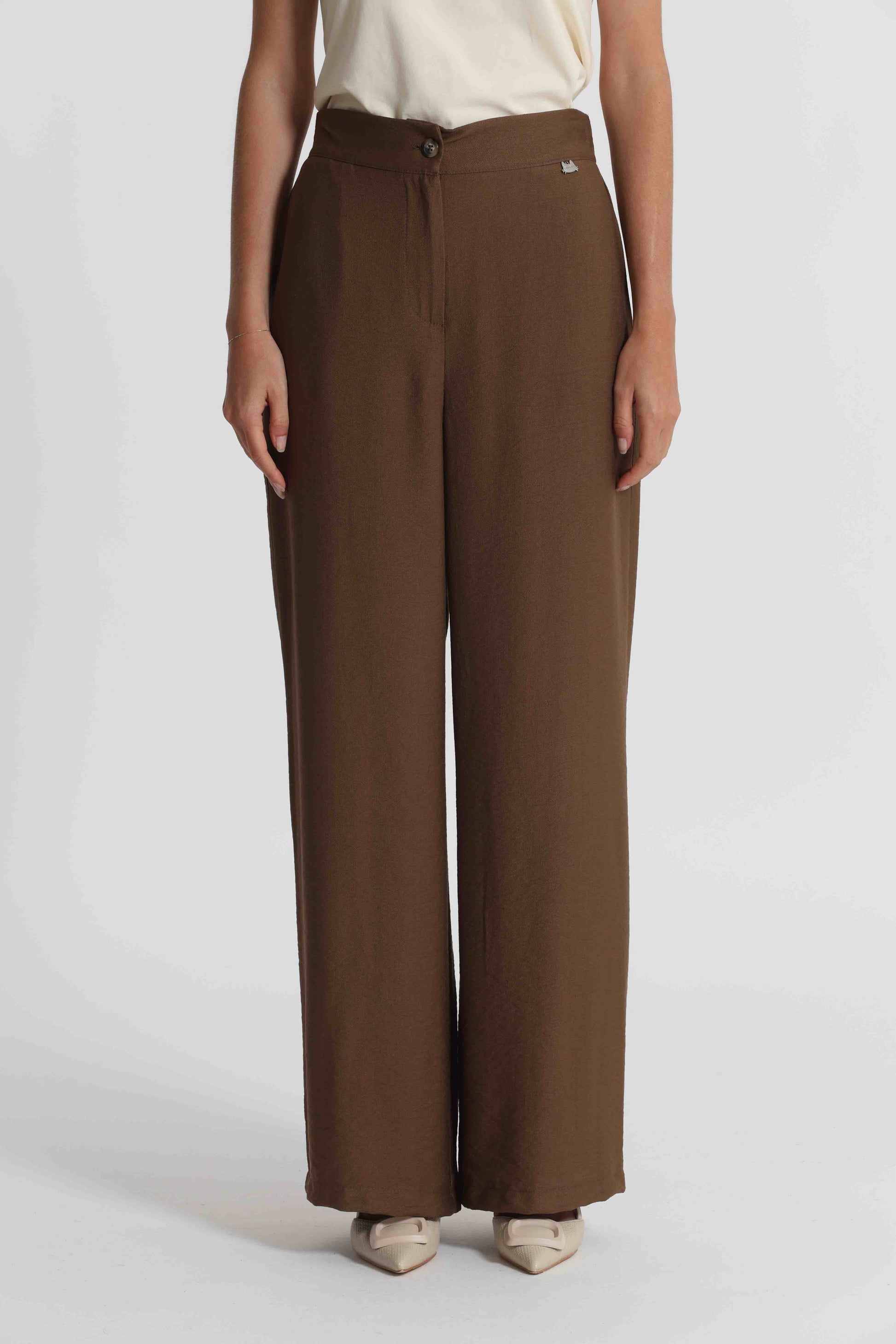 PANTALONE PALAZZO IN VISCOSA