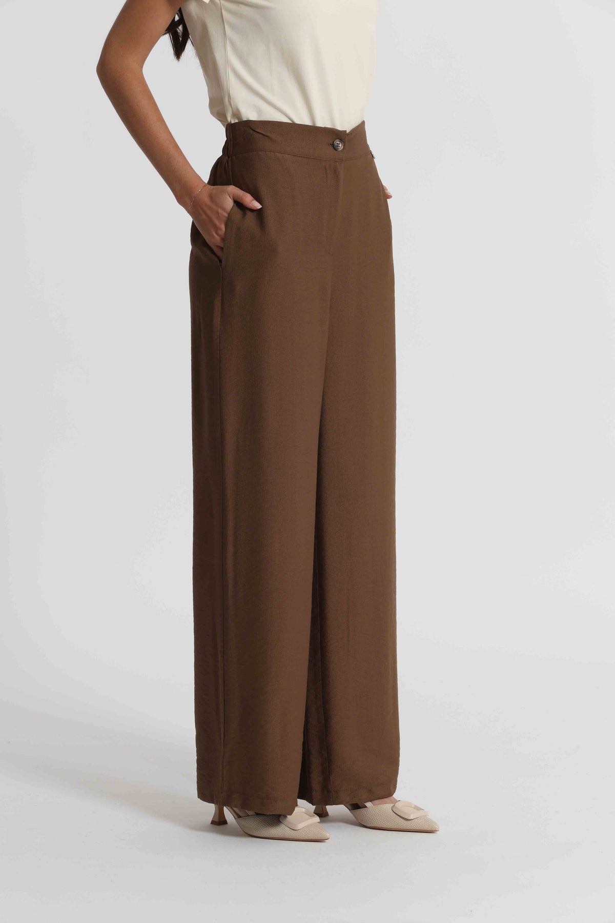 PANTALONE PALAZZO IN VISCOSA