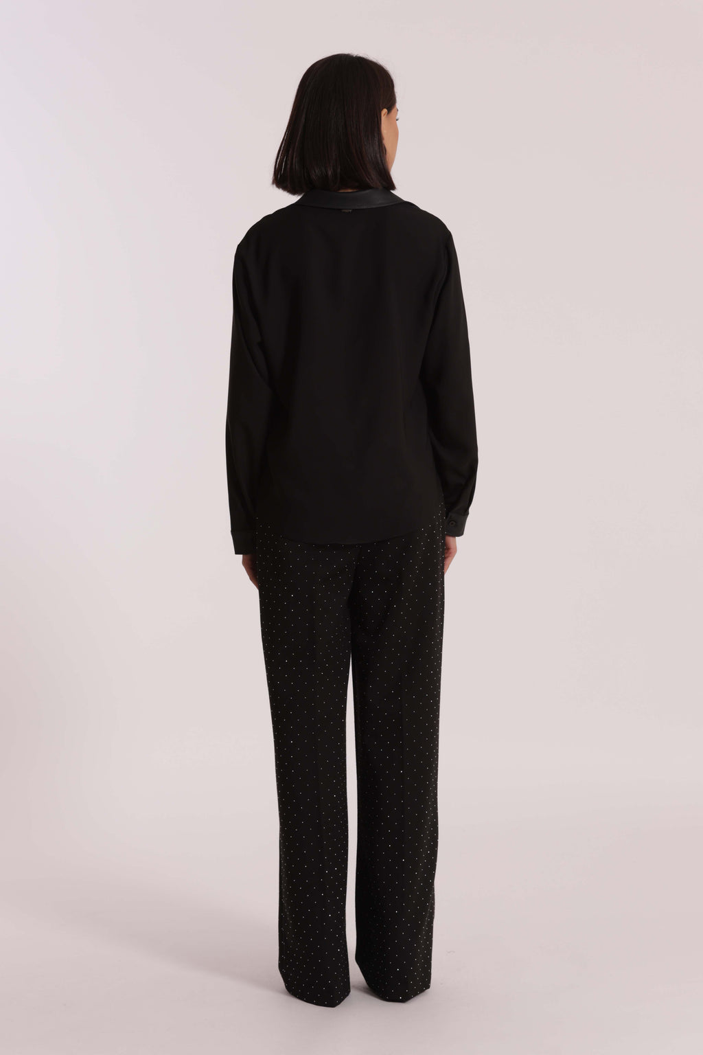 PANTALONE PALAZZO CON STRASS