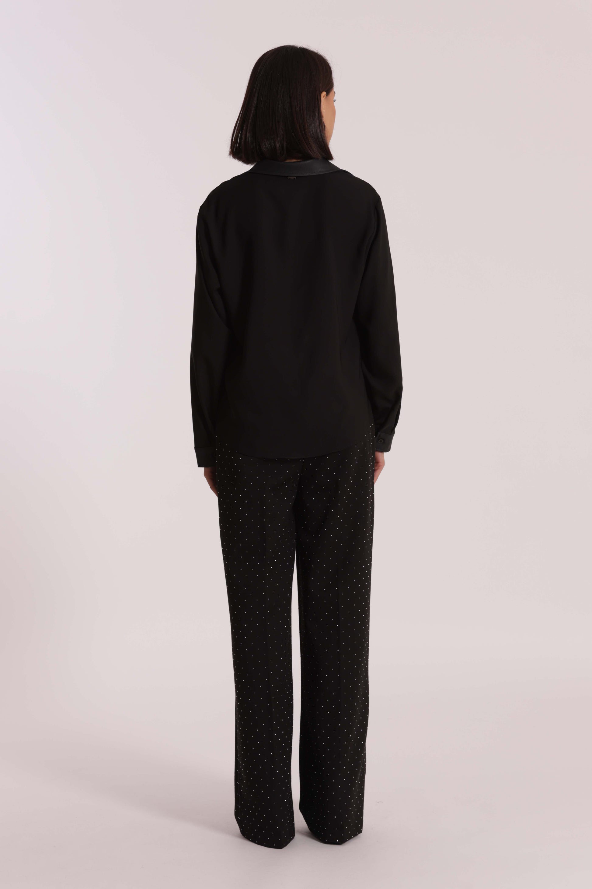 PANTALONE PALAZZO CON STRASS