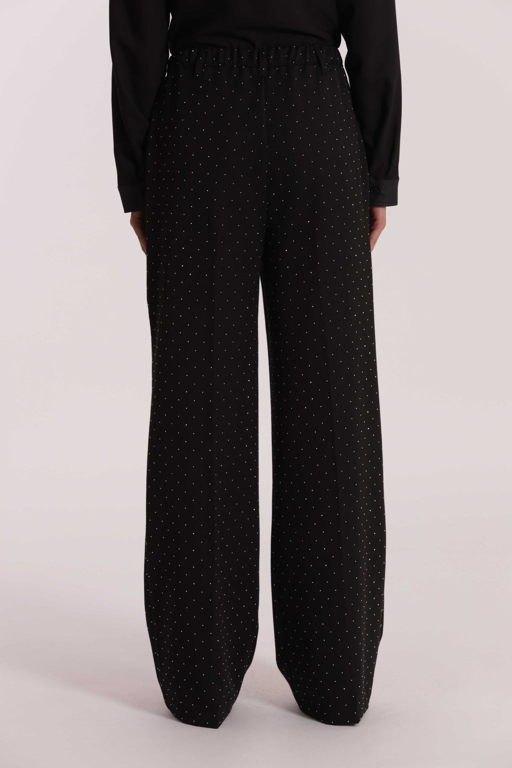 PANTALONE PALAZZO CON STRASS