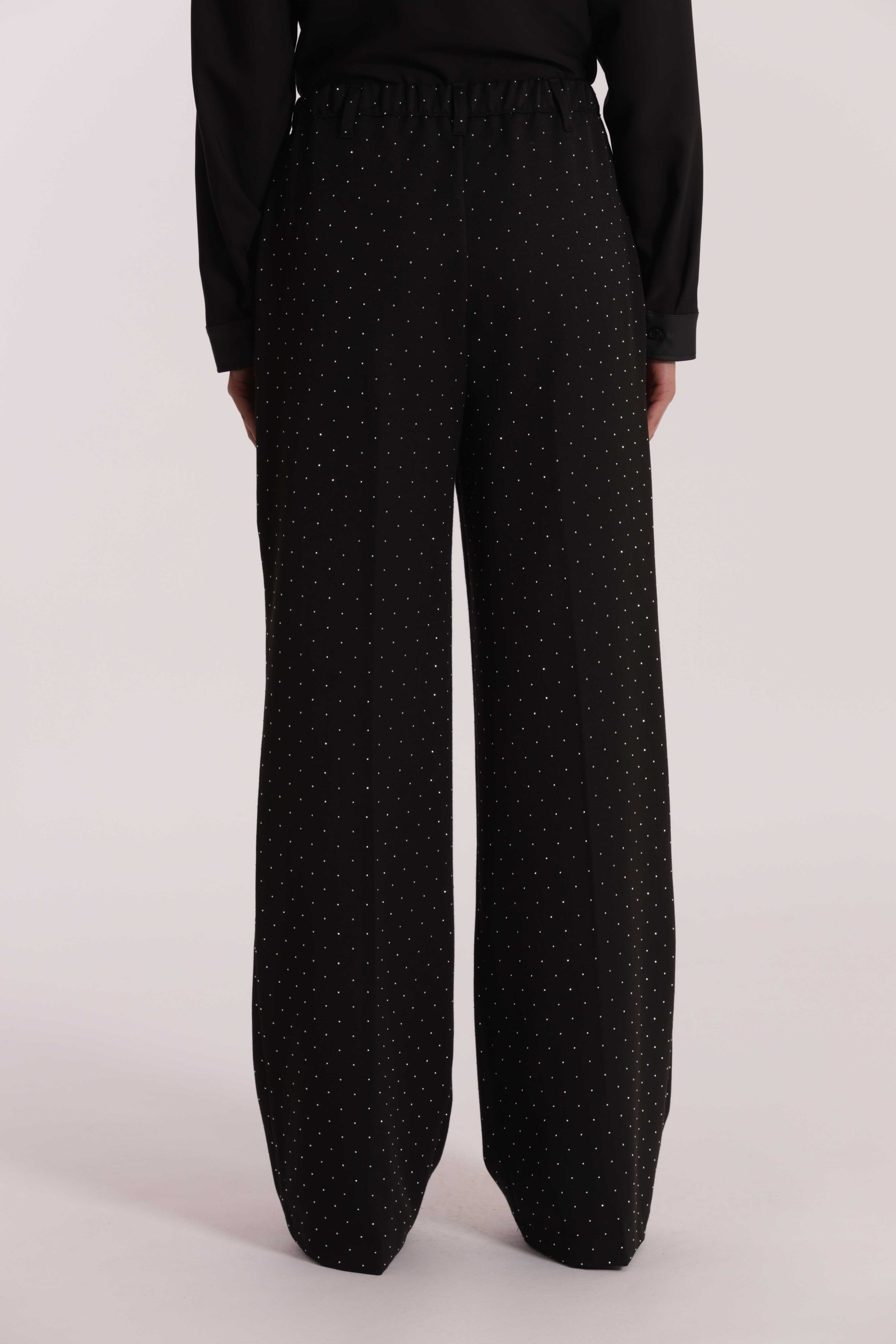 PANTALONE PALAZZO CON STRASS