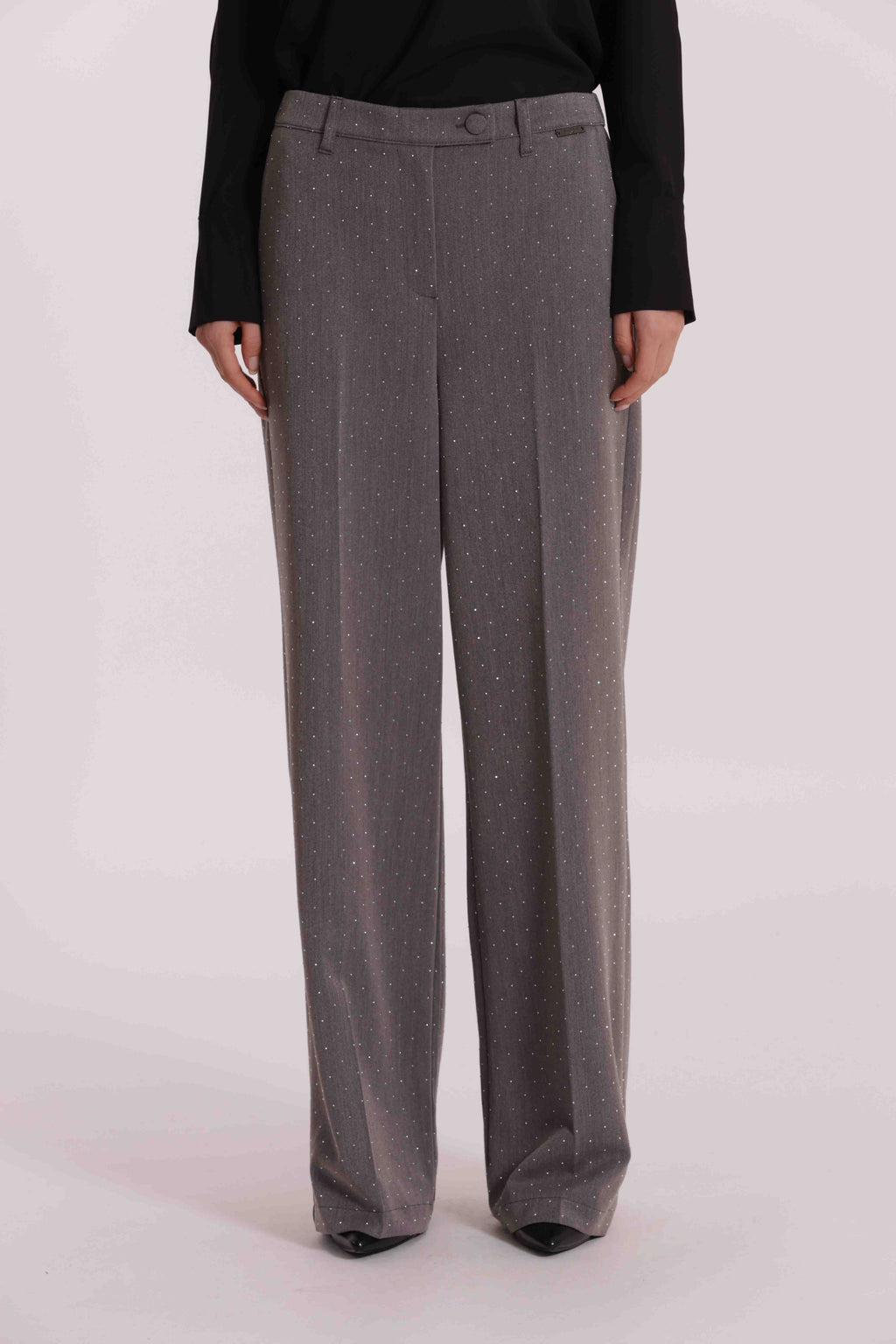 PANTALONE PALAZZO CON STRASS