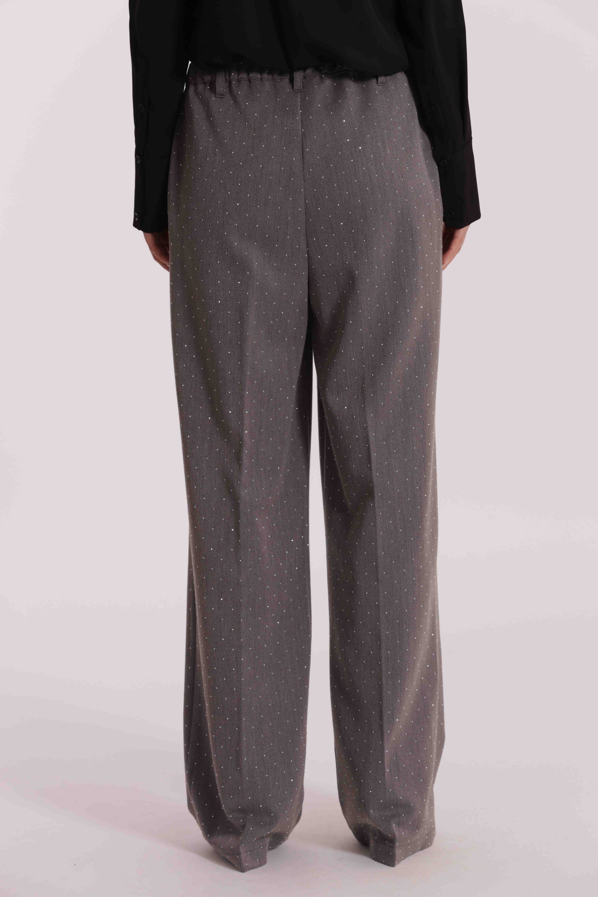 PANTALONE PALAZZO CON STRASS