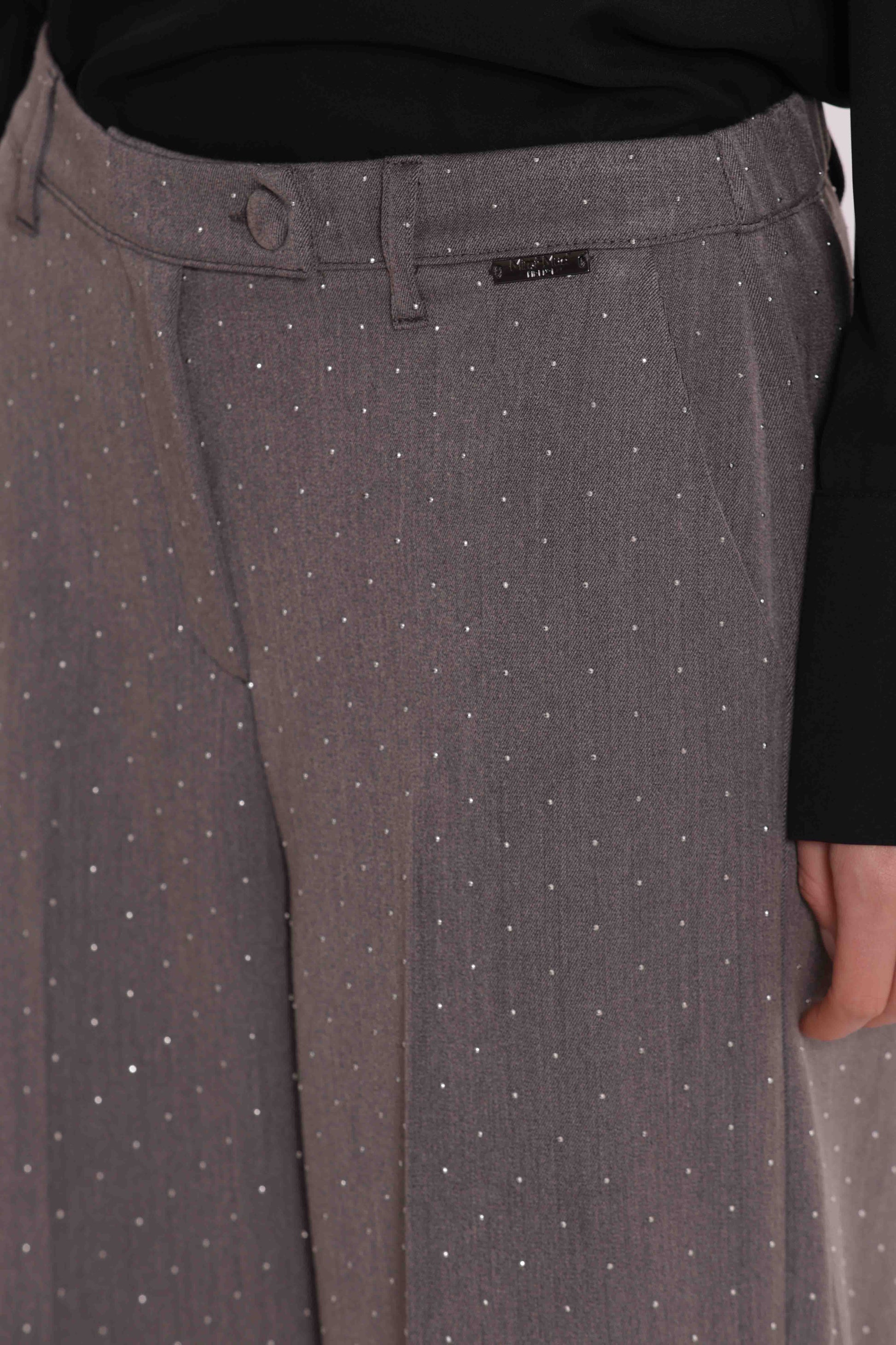 PANTALONE PALAZZO CON STRASS
