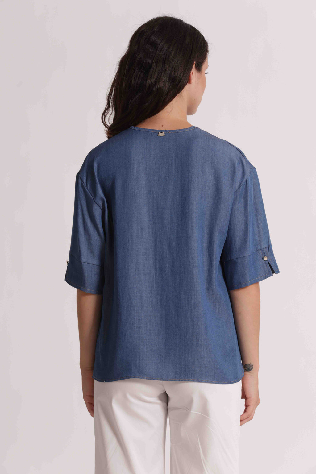 BLUSA IN DENIM CHAMBRAY