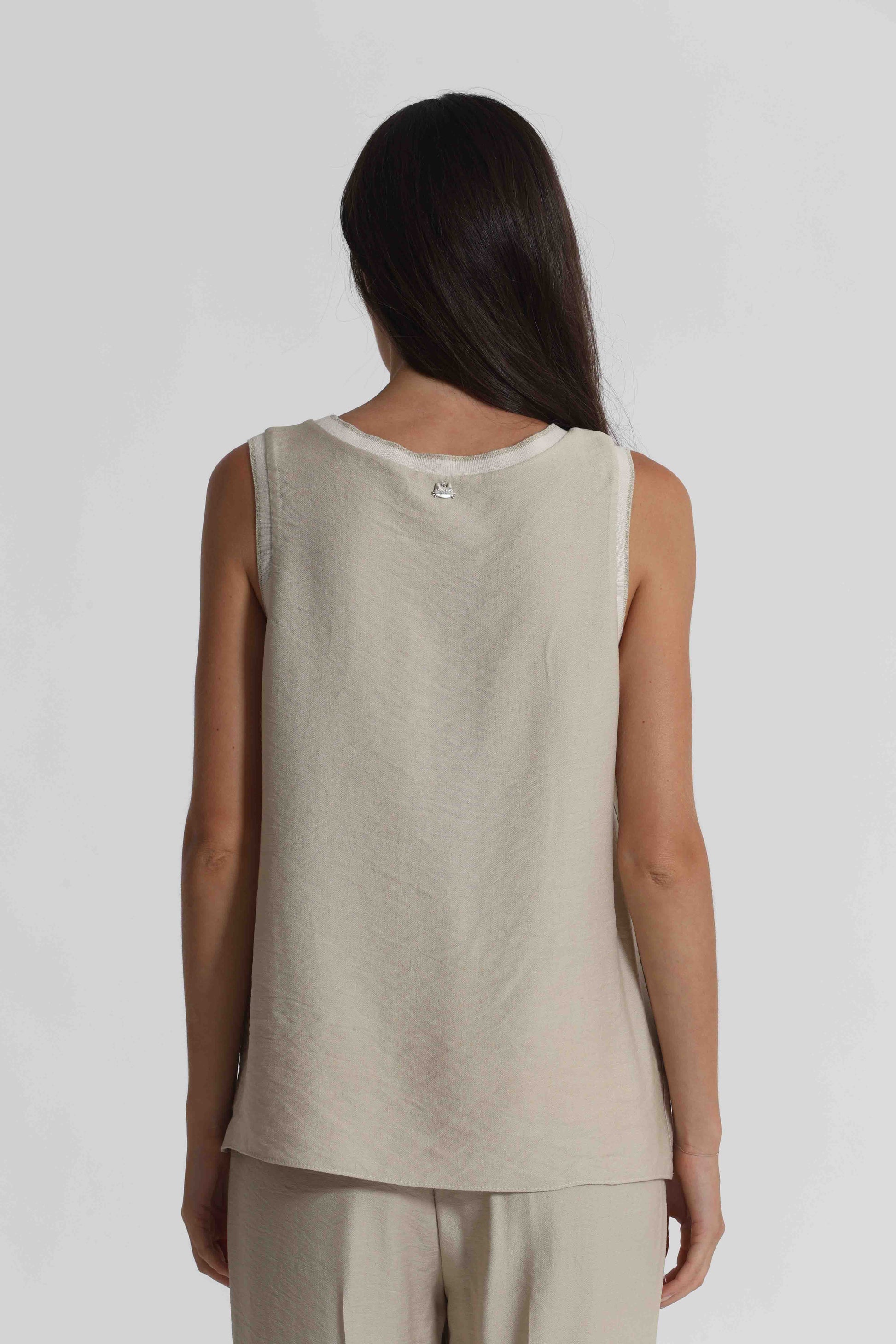TOP IN VISCOSA BORDO LUREX