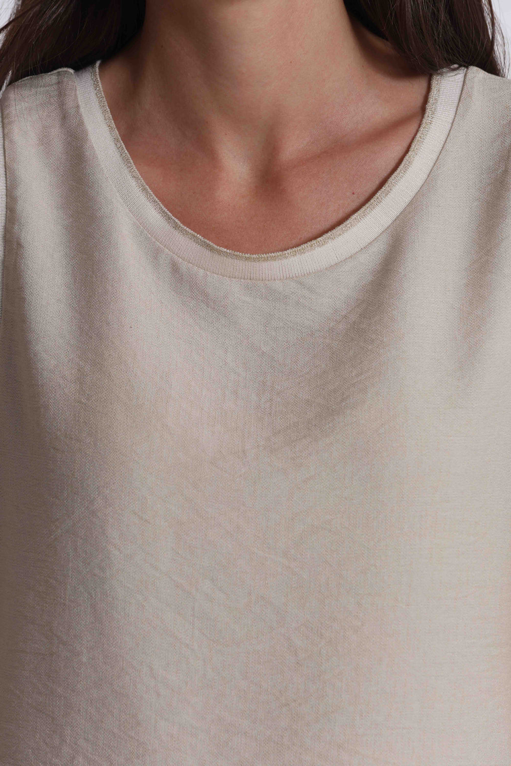 TOP IN VISCOSA BORDO LUREX