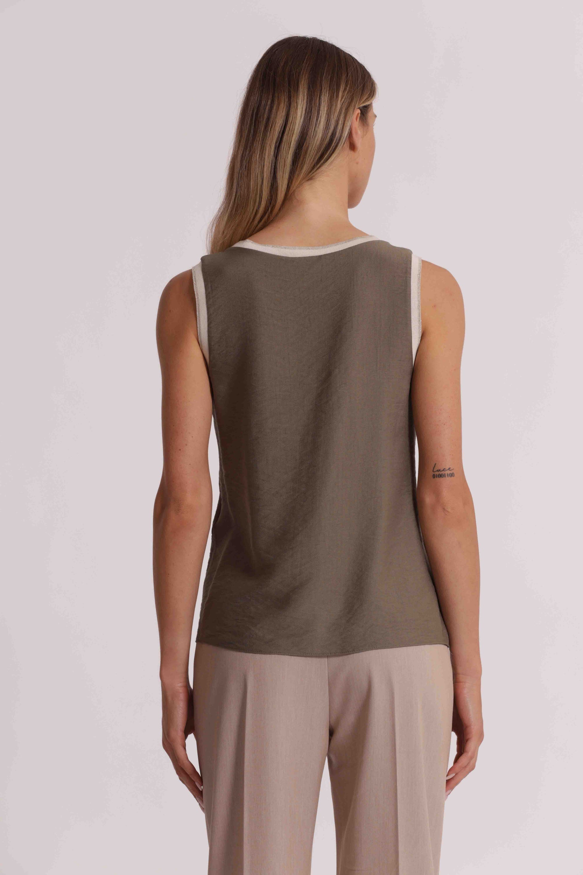 TOP IN VISCOSA BORDO LUREX
