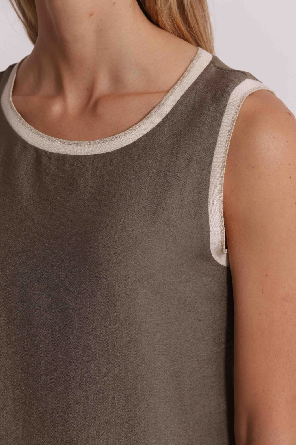 TOP IN VISCOSA BORDO LUREX