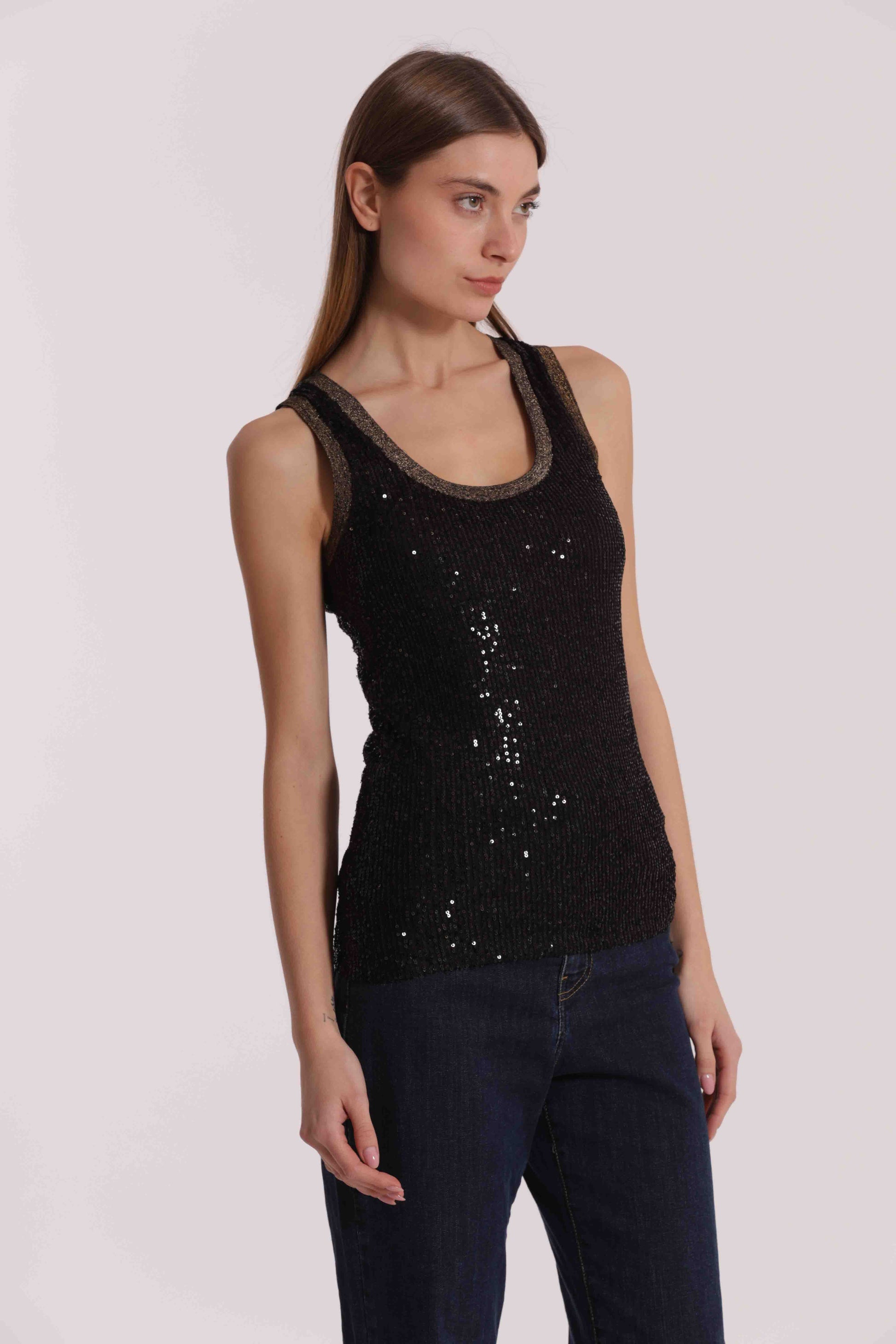 TOP DI PAILLETTES
