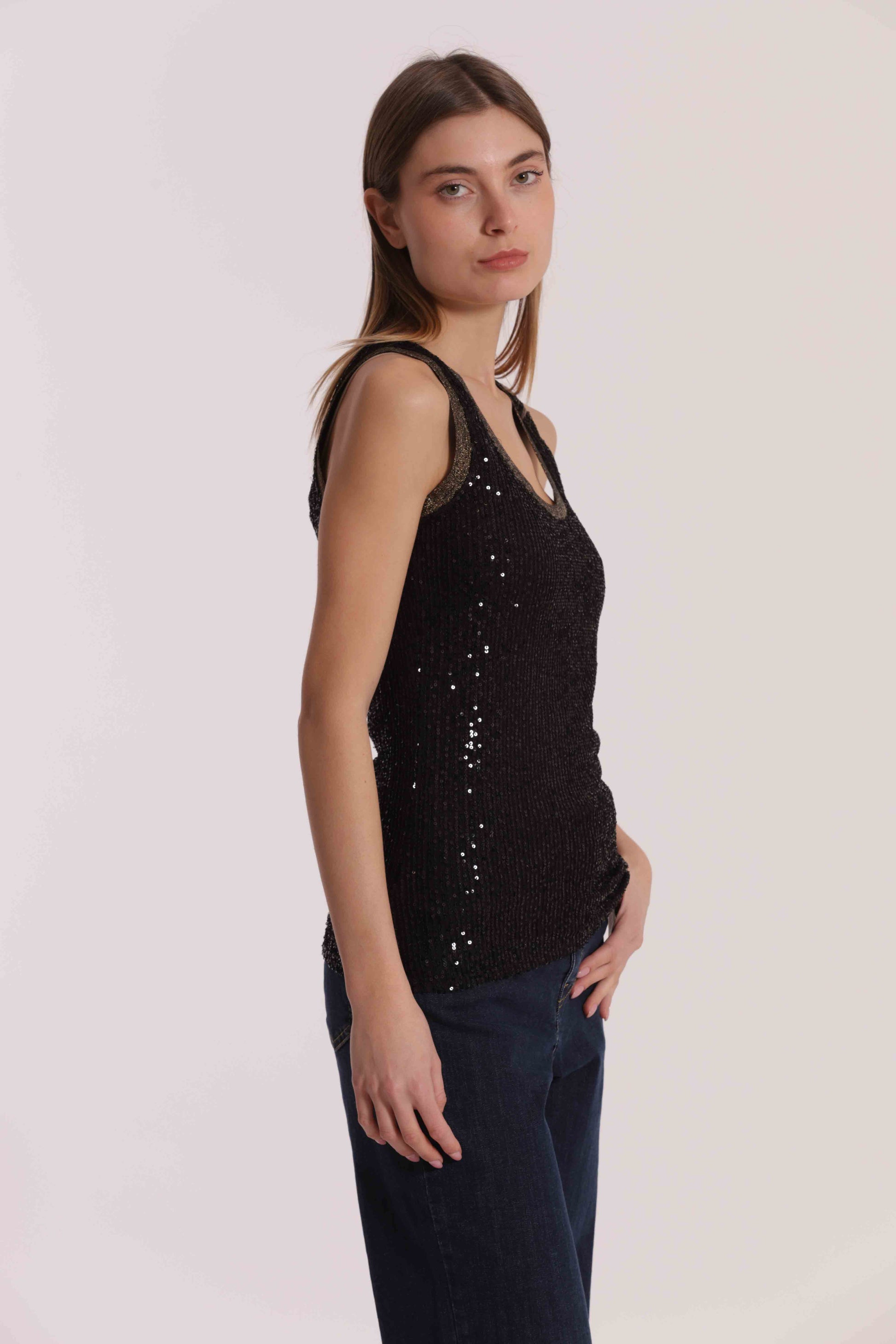 TOP DI PAILLETTES