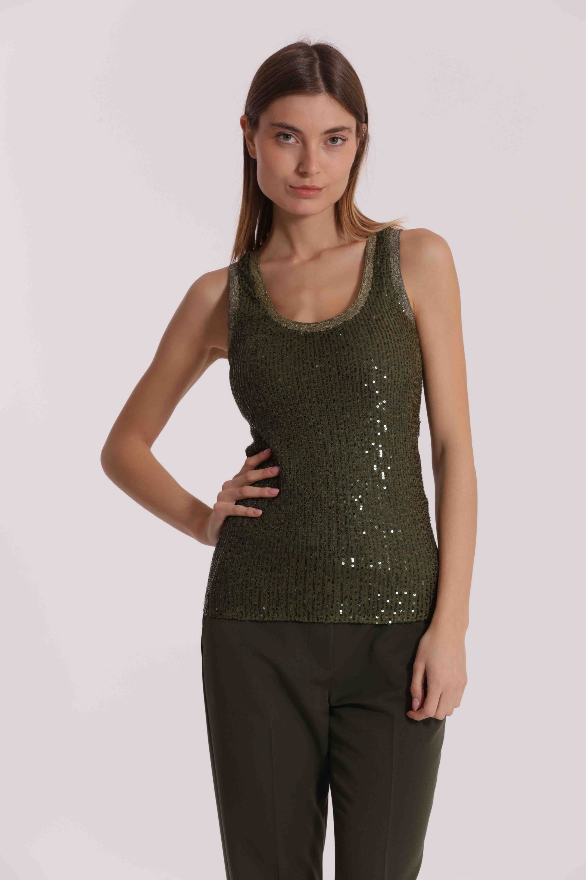 TOP DI PAILLETTES