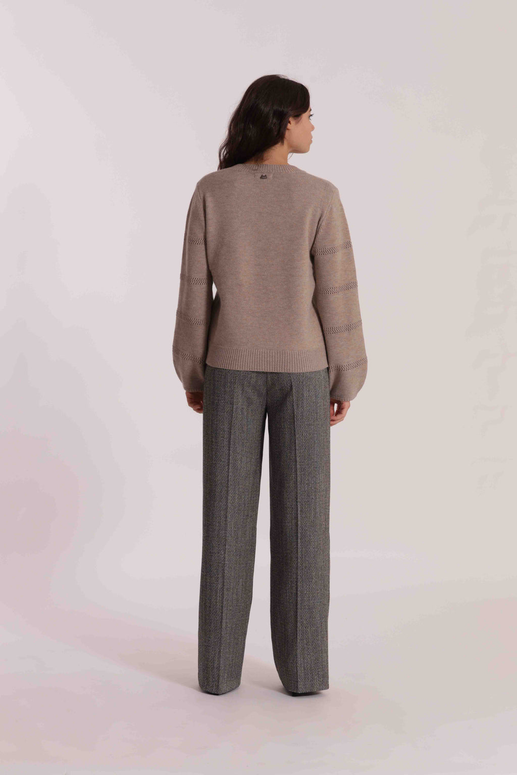 PANTALONE PALAZZO TESSUTO SPIGATO