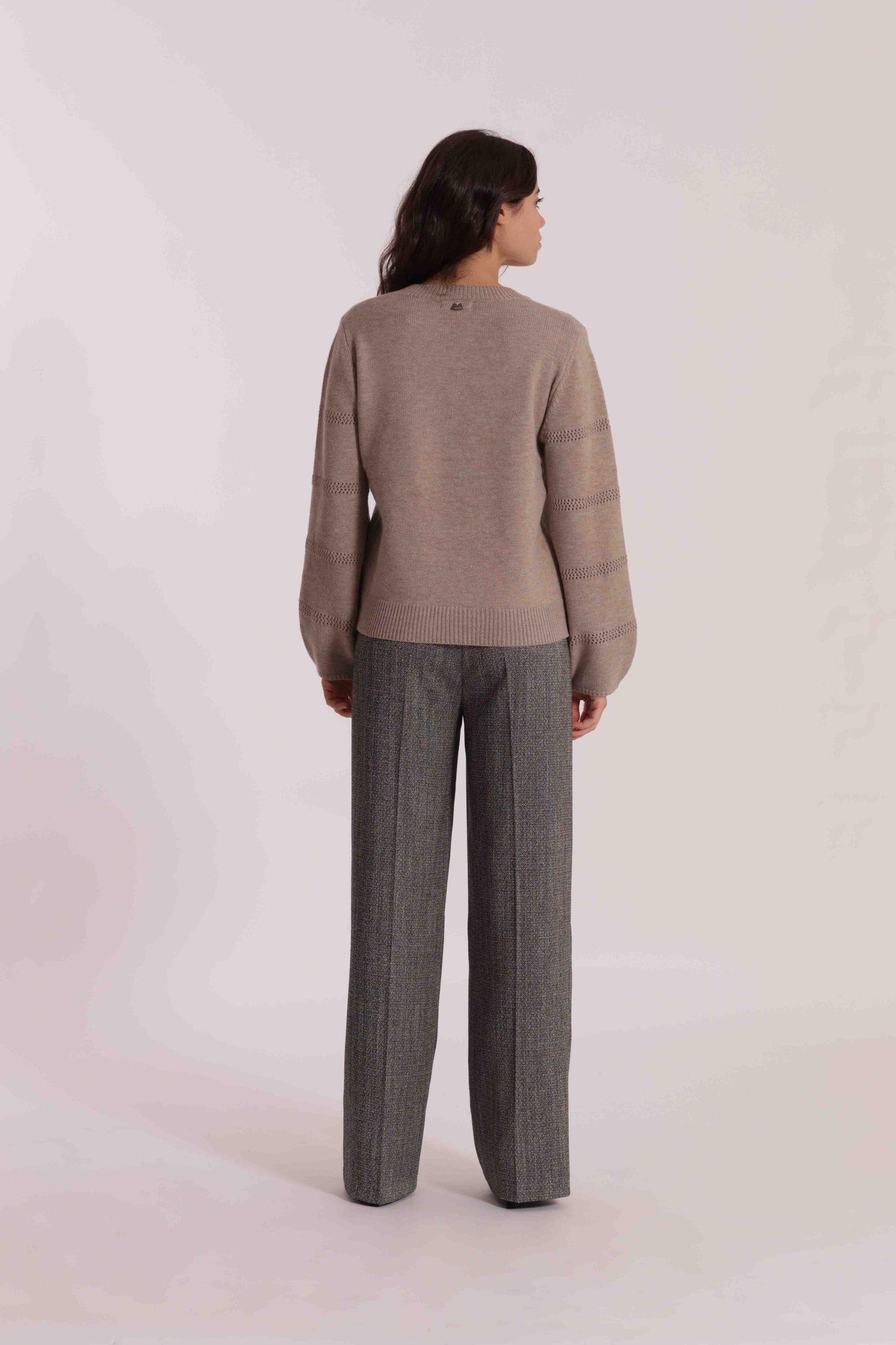 PANTALONE PALAZZO TESSUTO SPIGATO
