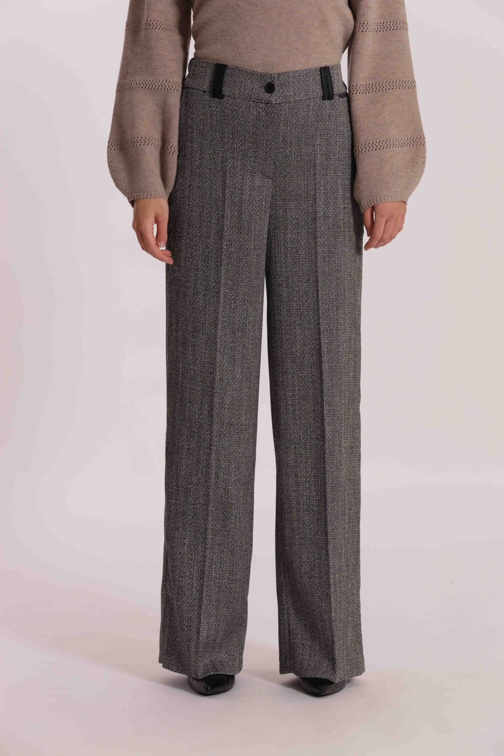 PANTALONE PALAZZO TESSUTO SPIGATO