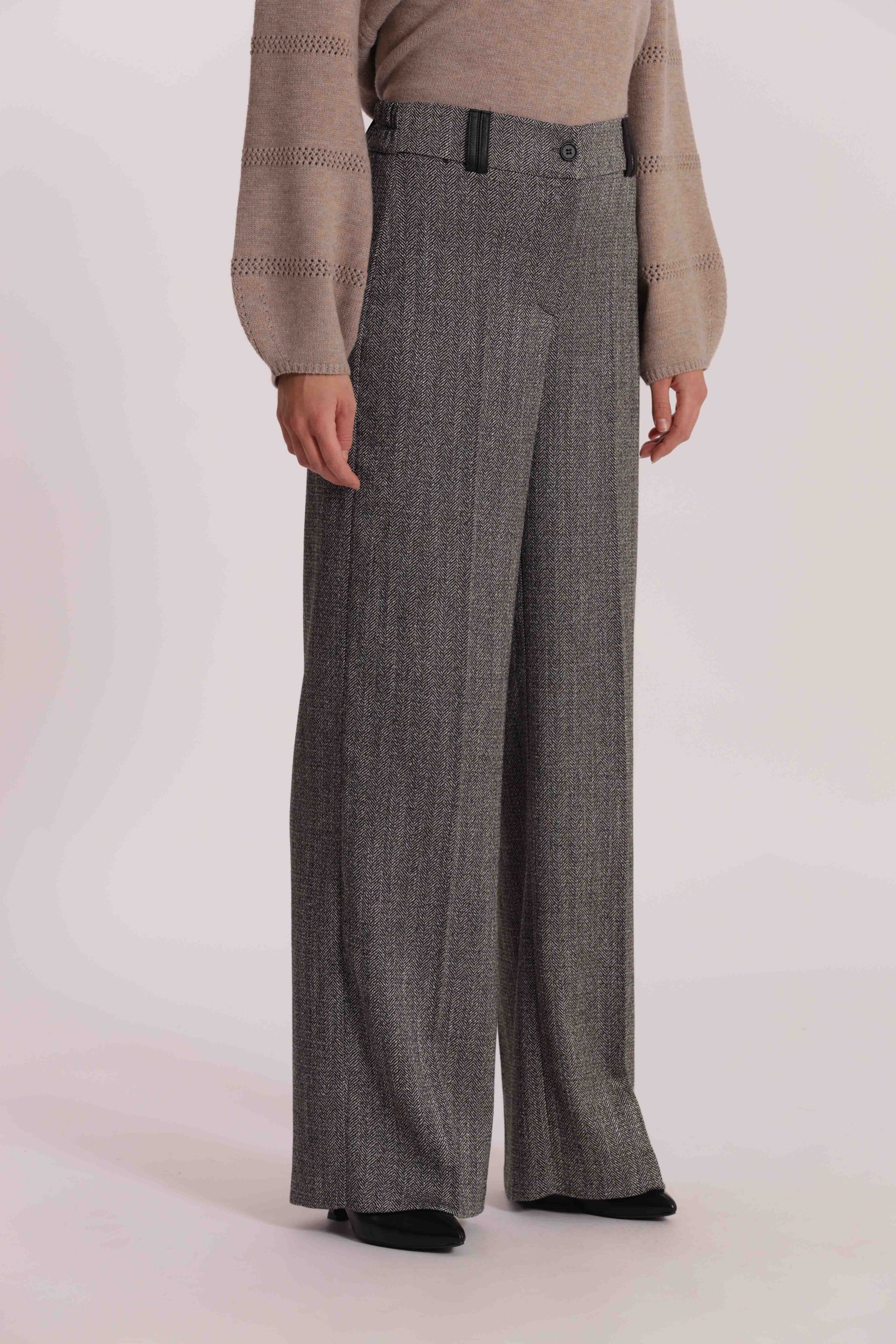 PANTALONE PALAZZO TESSUTO SPIGATO
