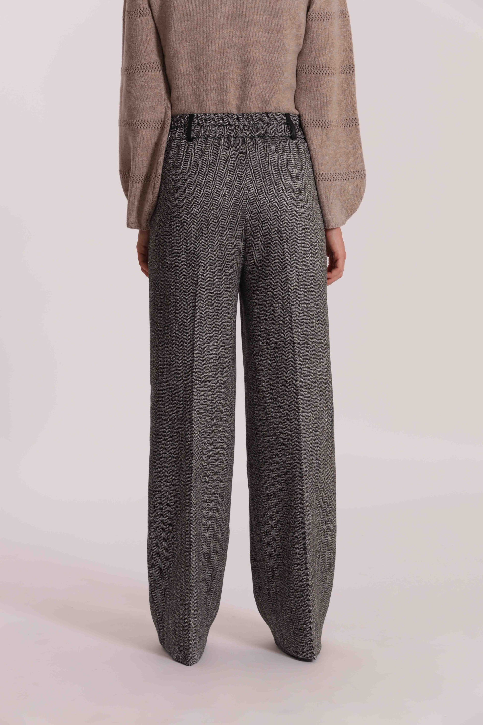 PANTALONE PALAZZO TESSUTO SPIGATO