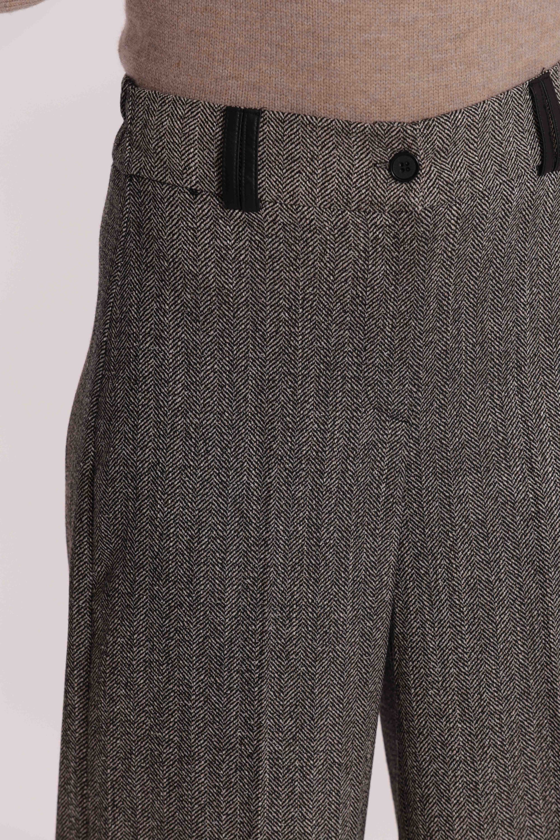 PANTALONE PALAZZO TESSUTO SPIGATO