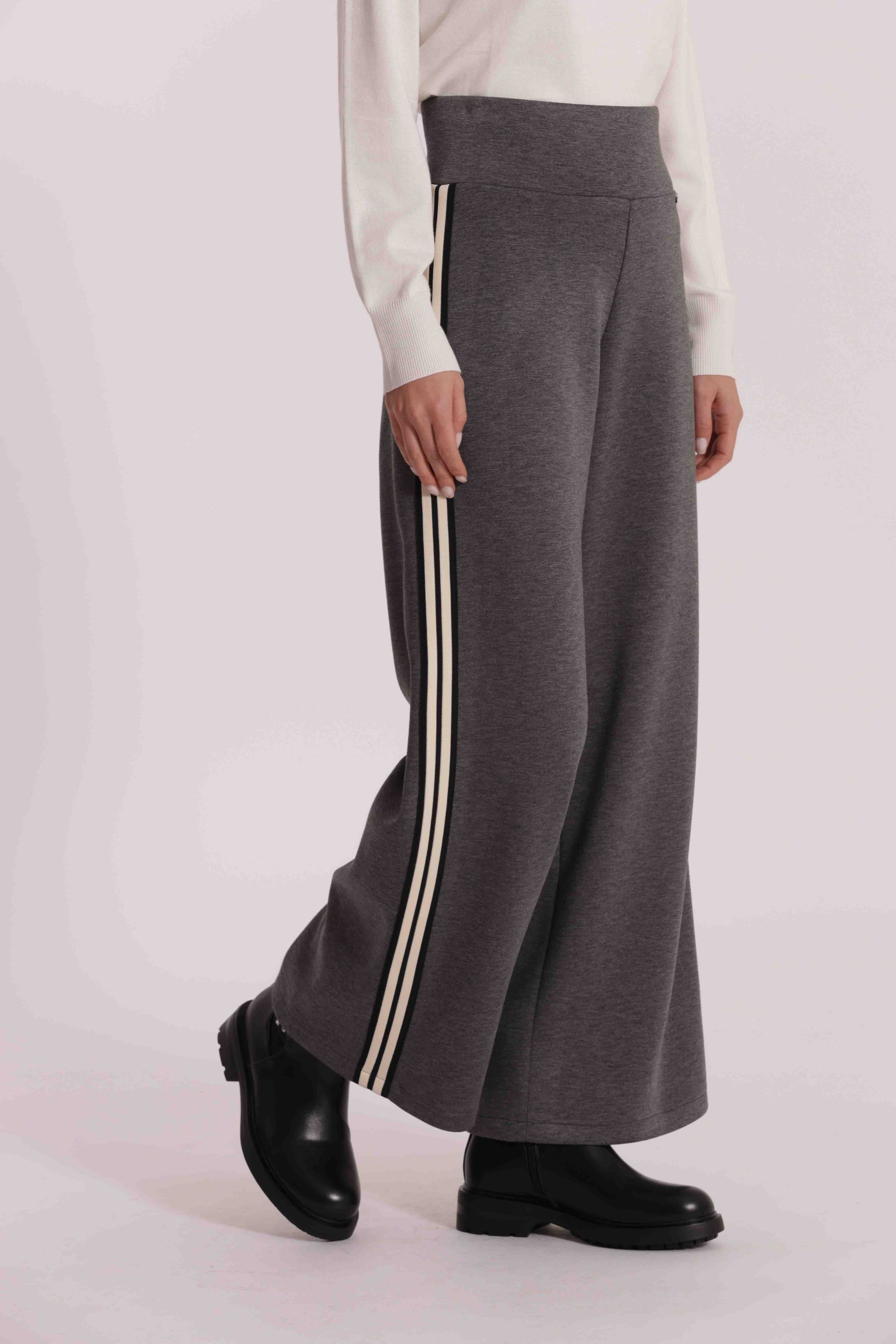 PANTALONE PALAZZO CON PASSAMANERIA