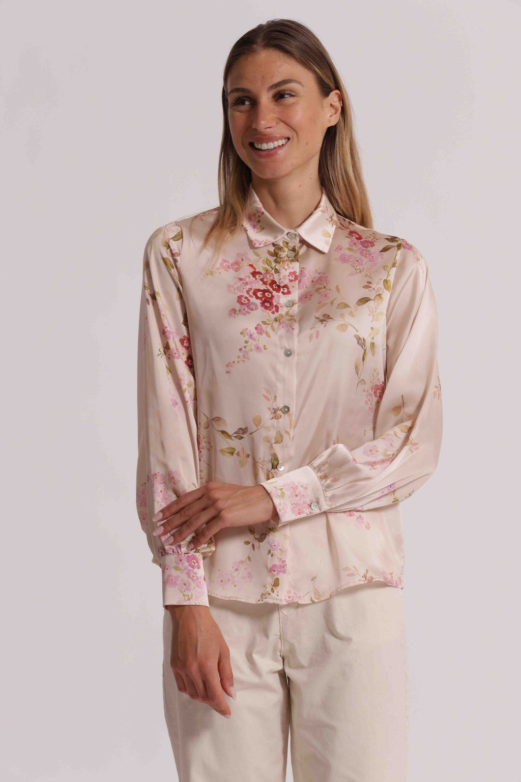 CAMICIA RASO DOLCE FIORE