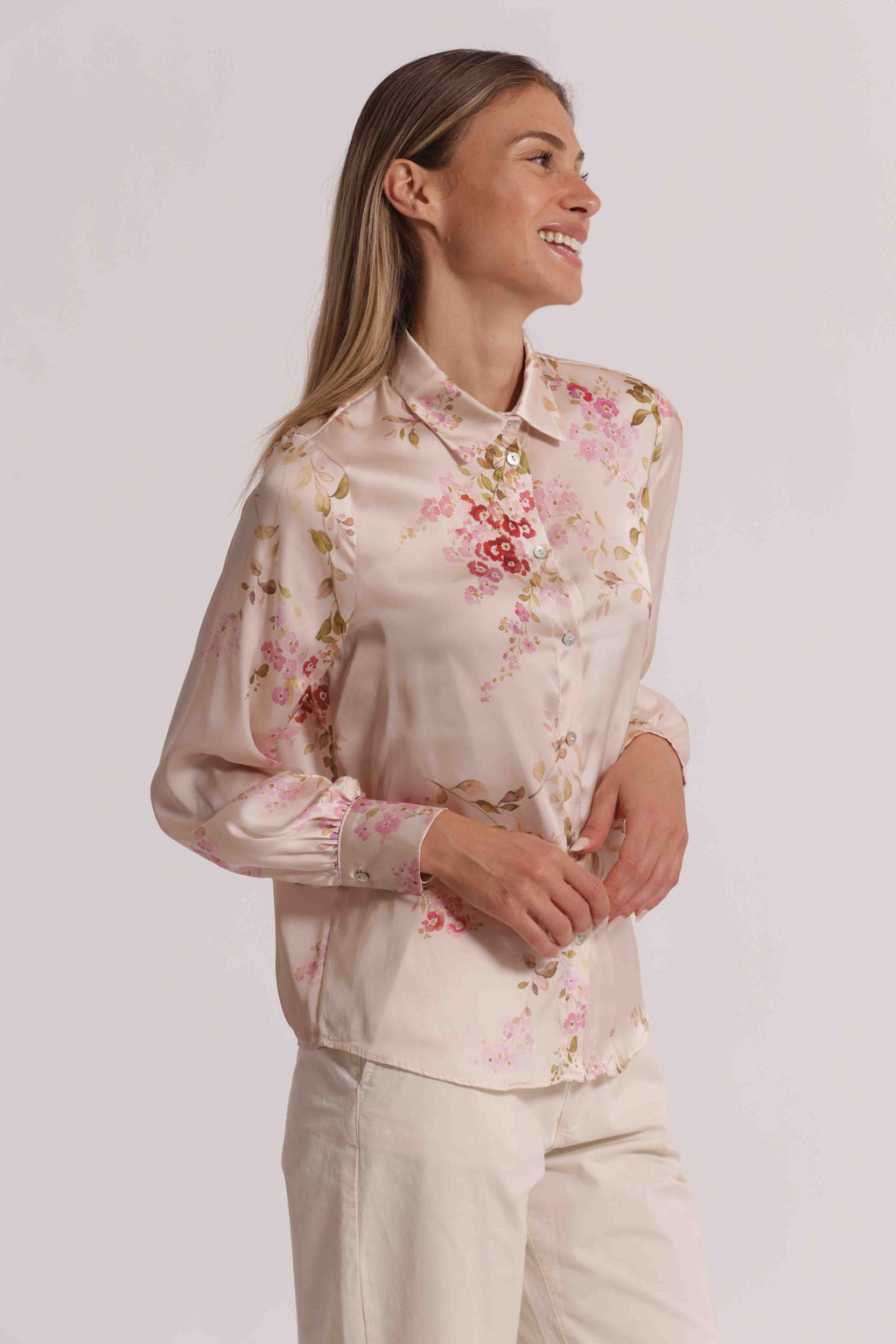 CAMICIA RASO DOLCE FIORE