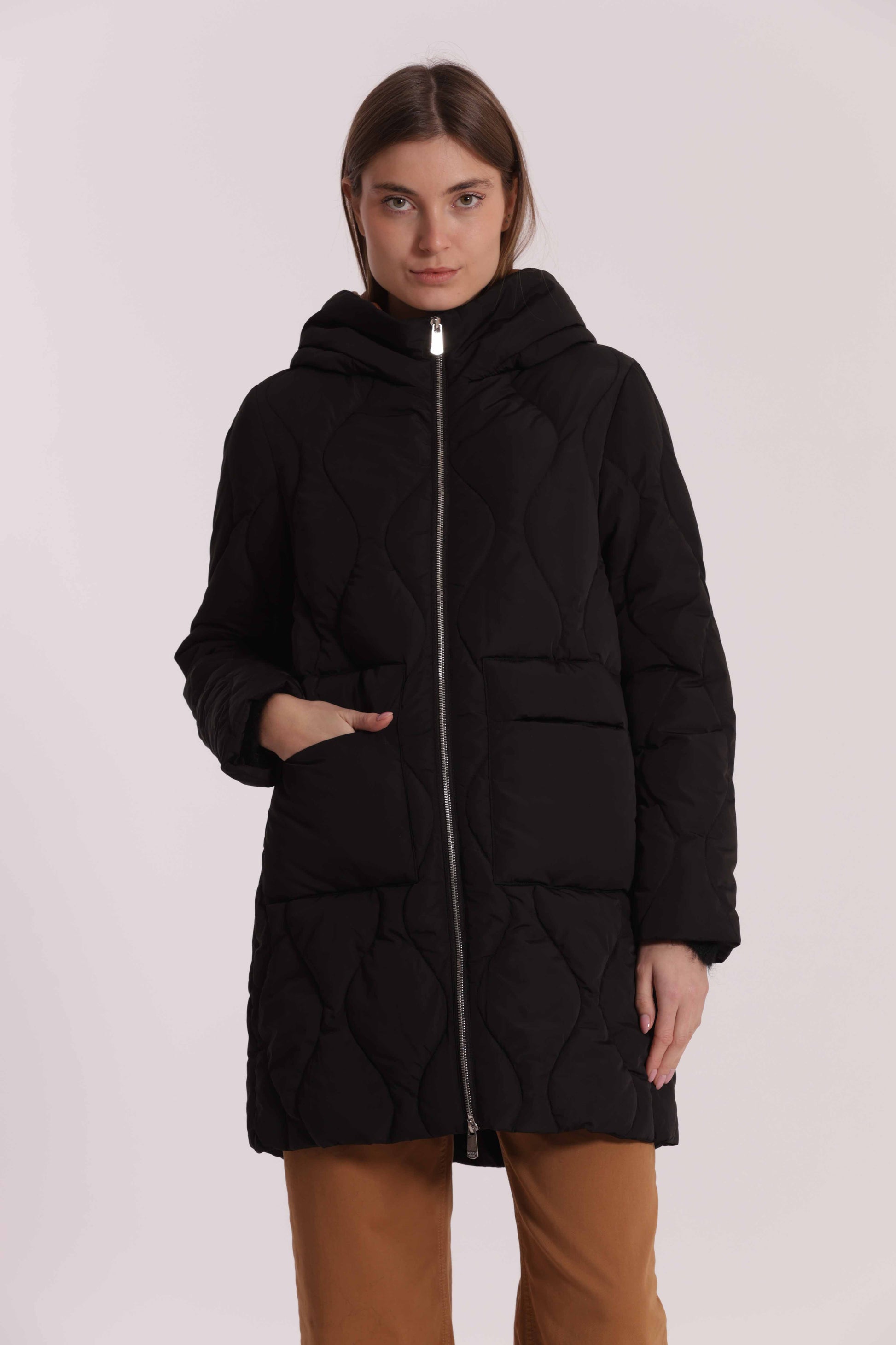 PIUMINO MIDI CON TRAMA ROMBI