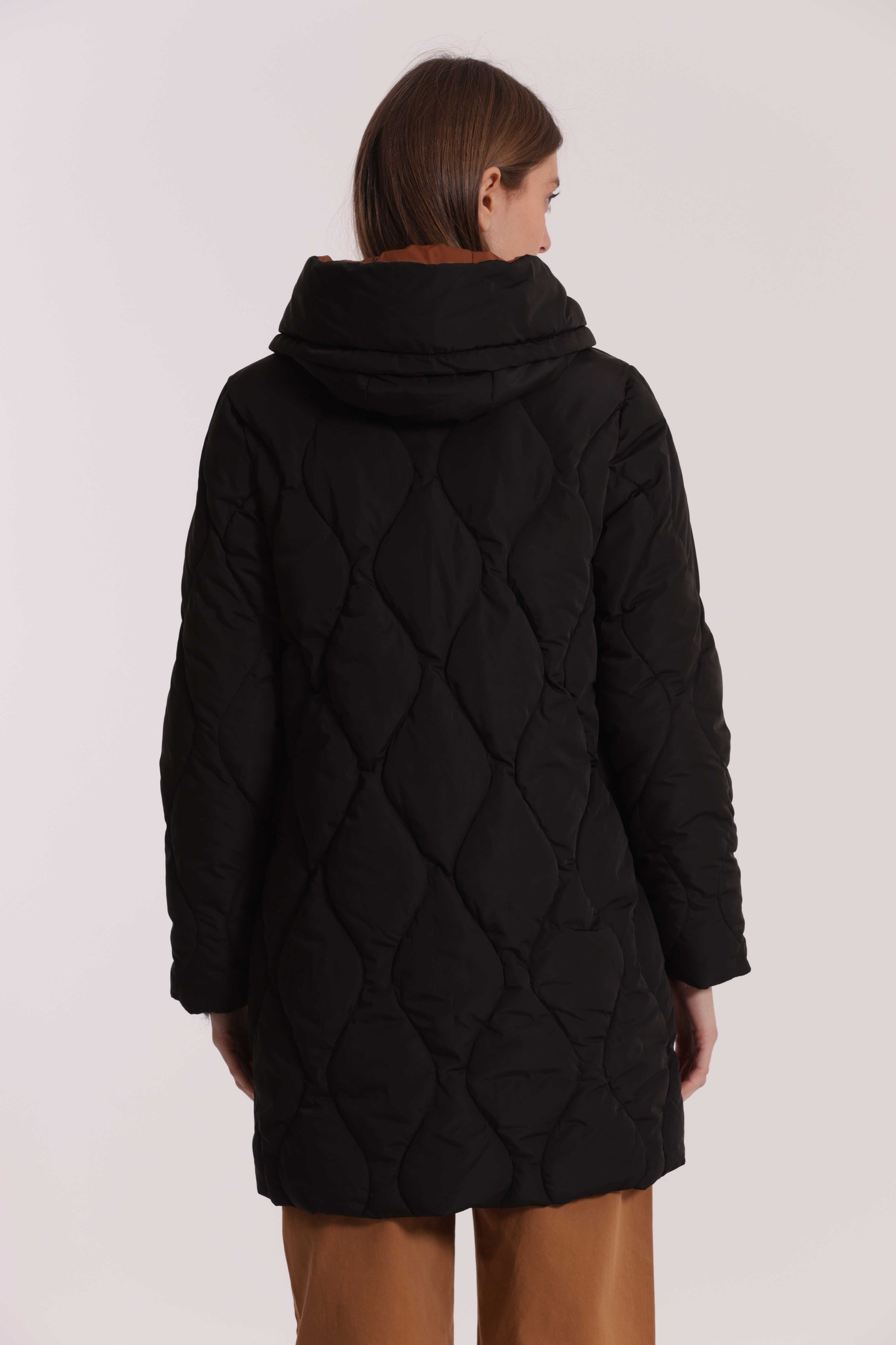 PIUMINO MIDI CON TRAMA ROMBI