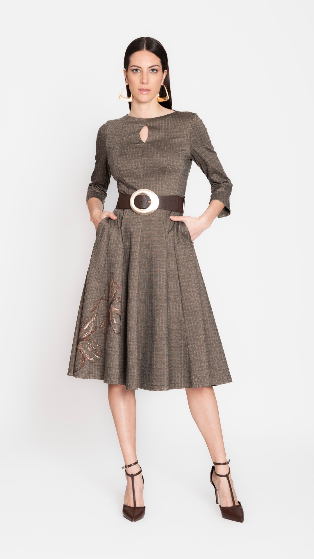 ABITO MIDI CON CINTURA