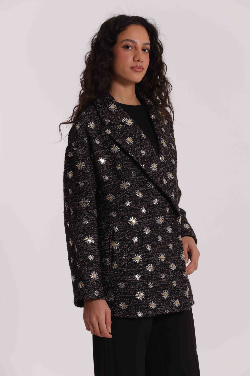 GIACCONE CON MARGHERITE DI PAILLETTES