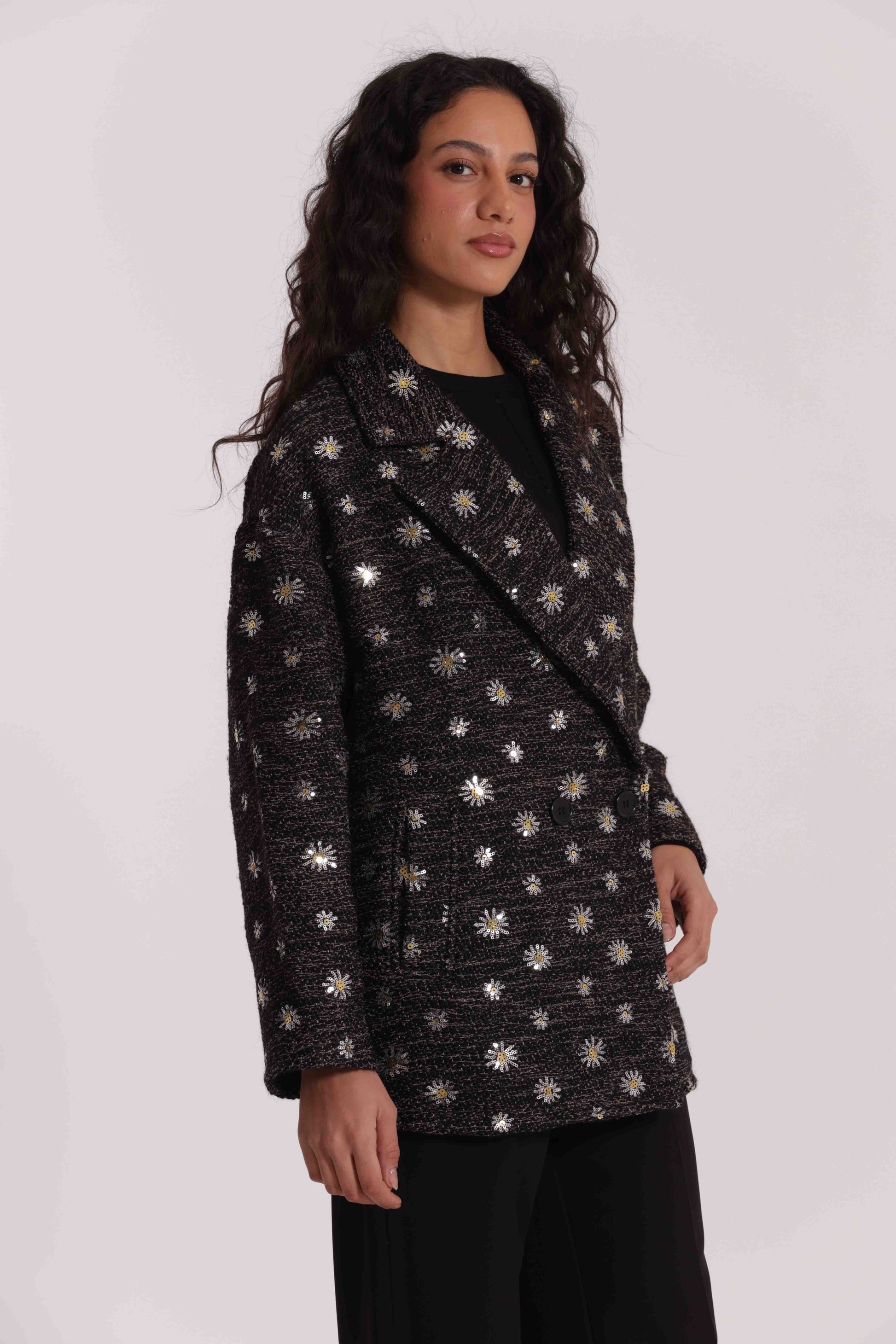 GIACCONE CON MARGHERITE DI PAILLETTES