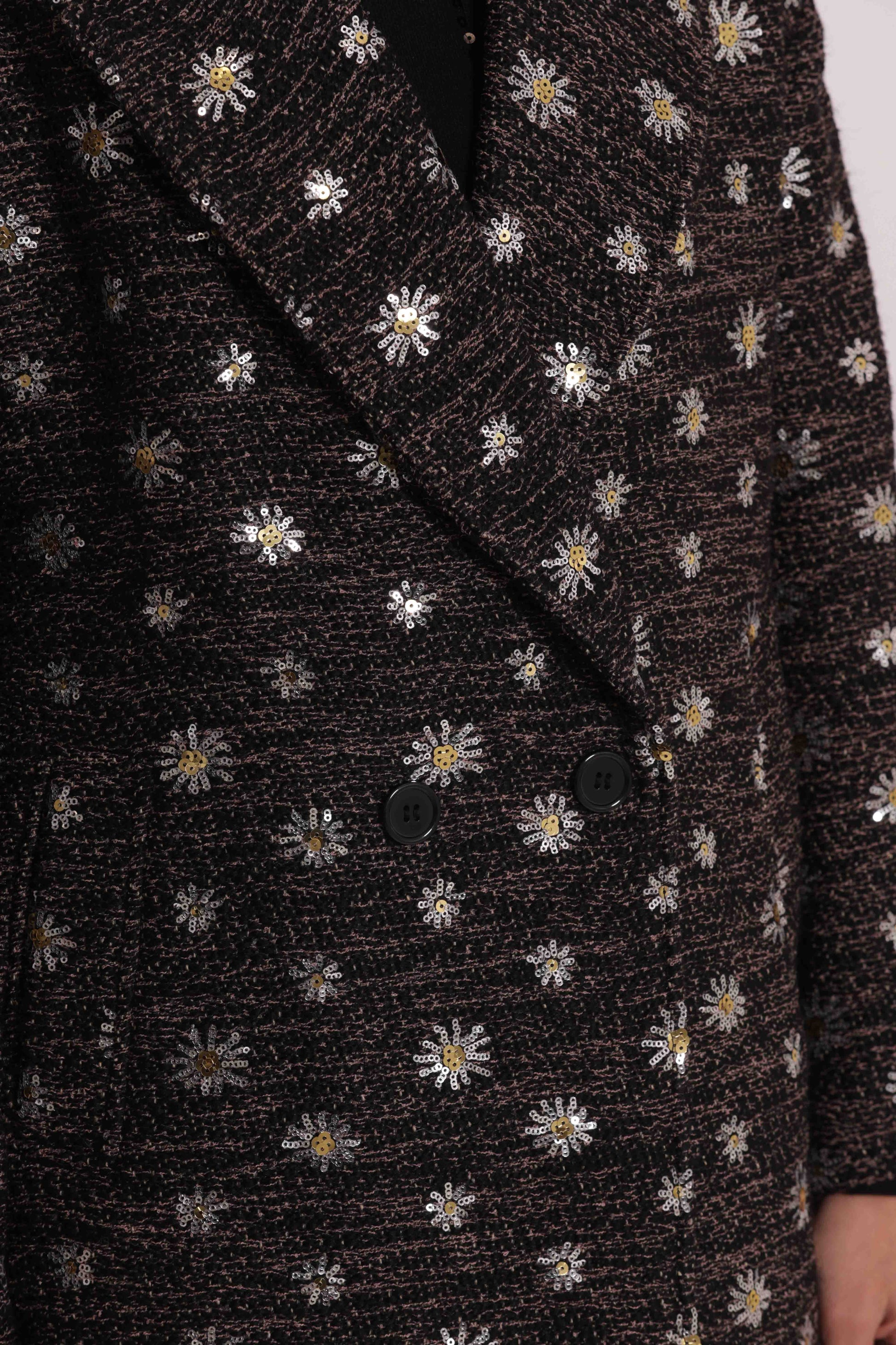 GIACCONE CON MARGHERITE DI PAILLETTES