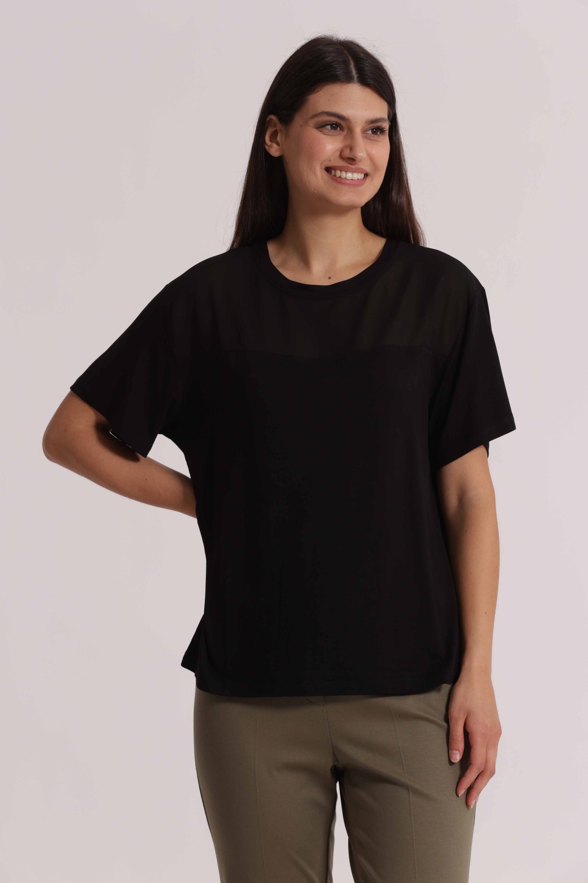 T-SHIRT DETTAGLI GEORGETTE