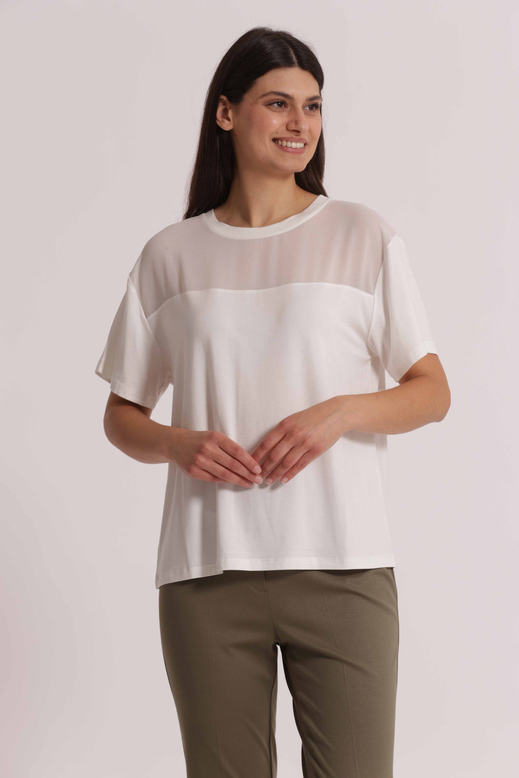 T-SHIRT DETTAGLI GEORGETTE