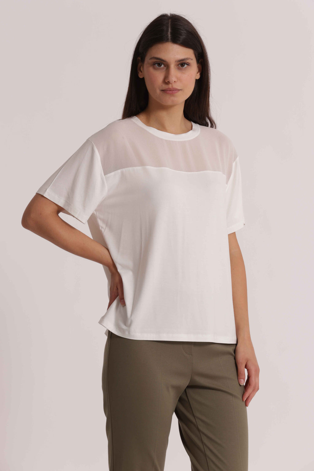 T-SHIRT DETTAGLI GEORGETTE