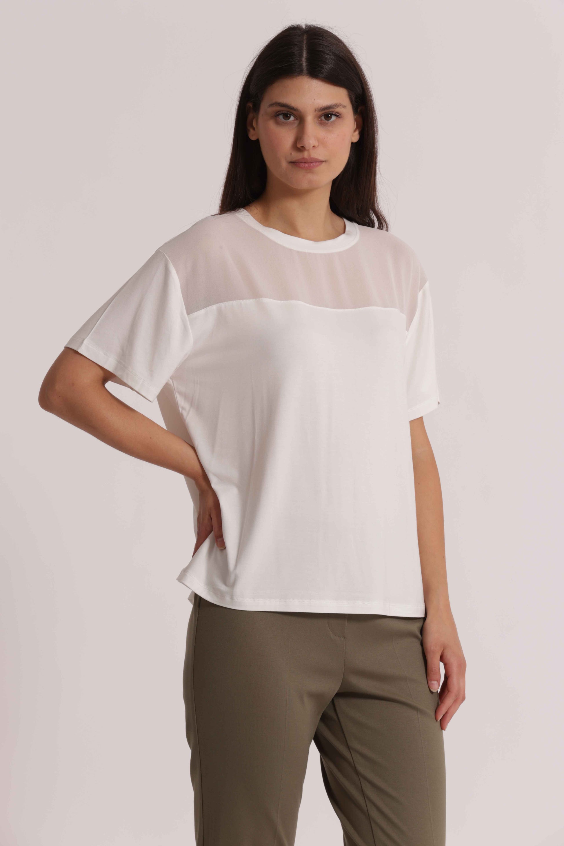 T-SHIRT DETTAGLI GEORGETTE