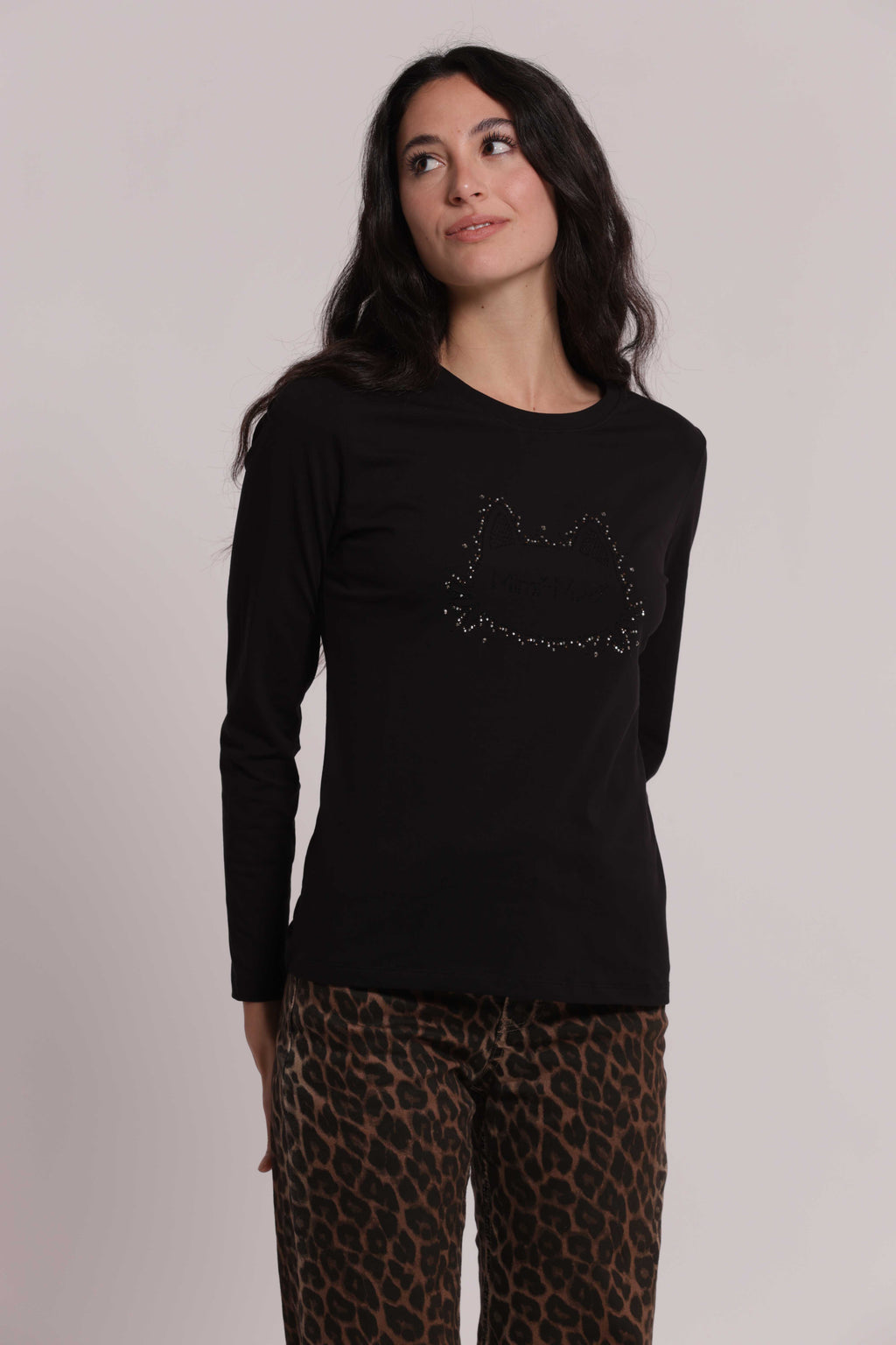 T-SHIRT MAN.LUNGHE CON GATTO