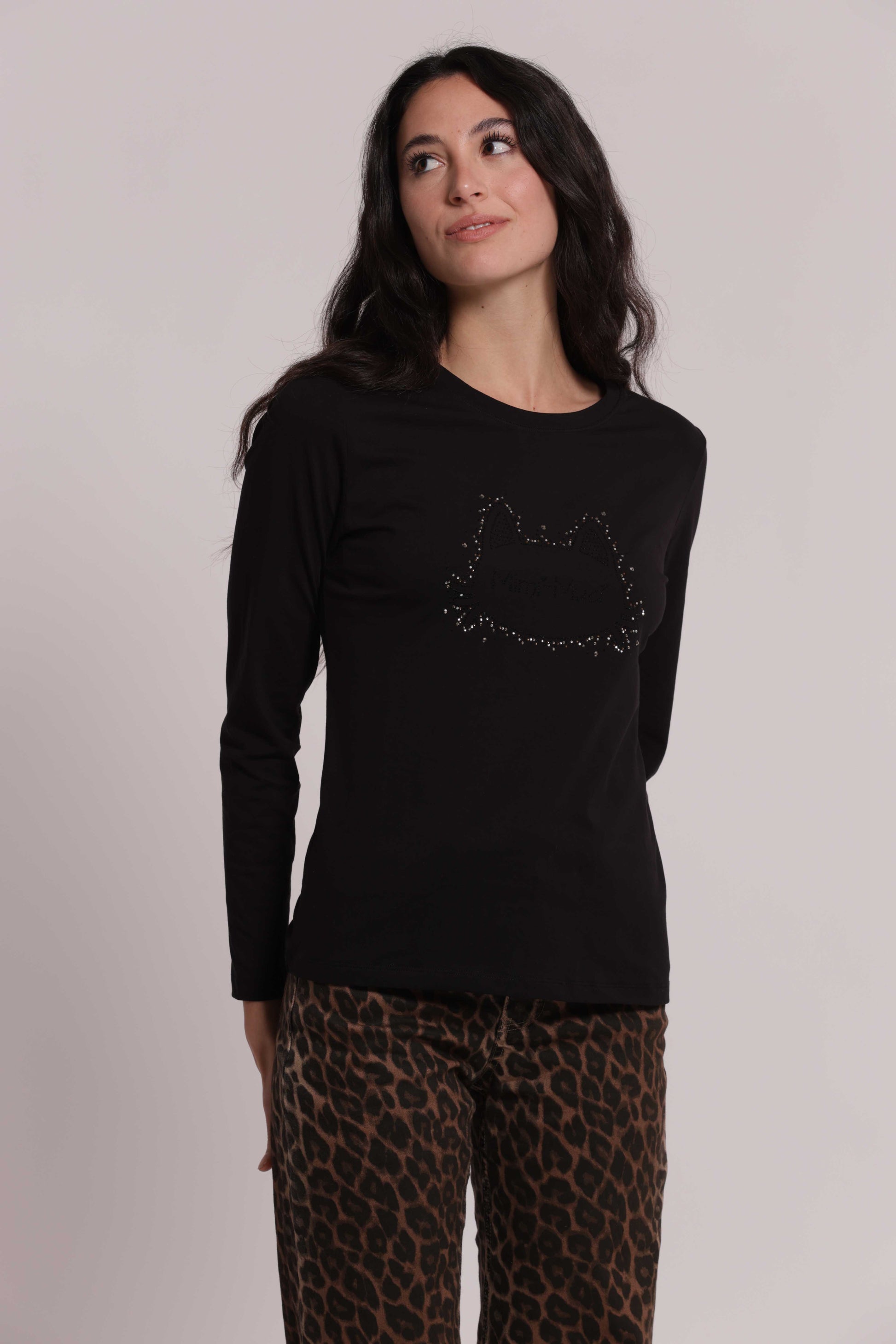 T-SHIRT MAN.LUNGHE CON GATTO