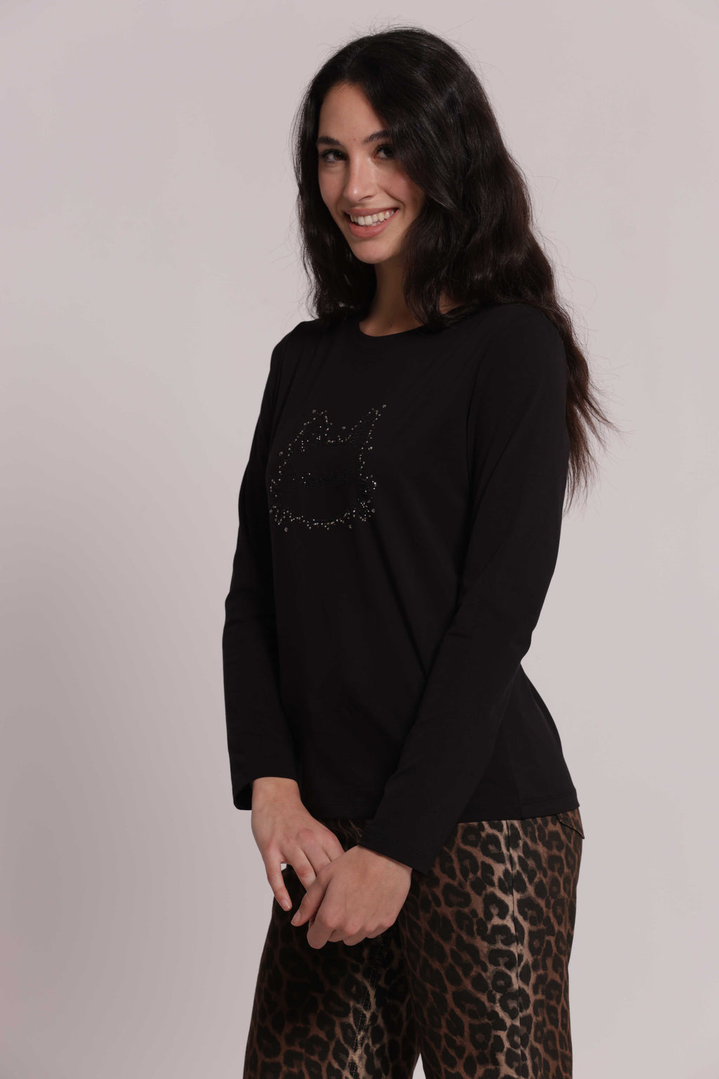 T-SHIRT MAN.LUNGHE CON GATTO