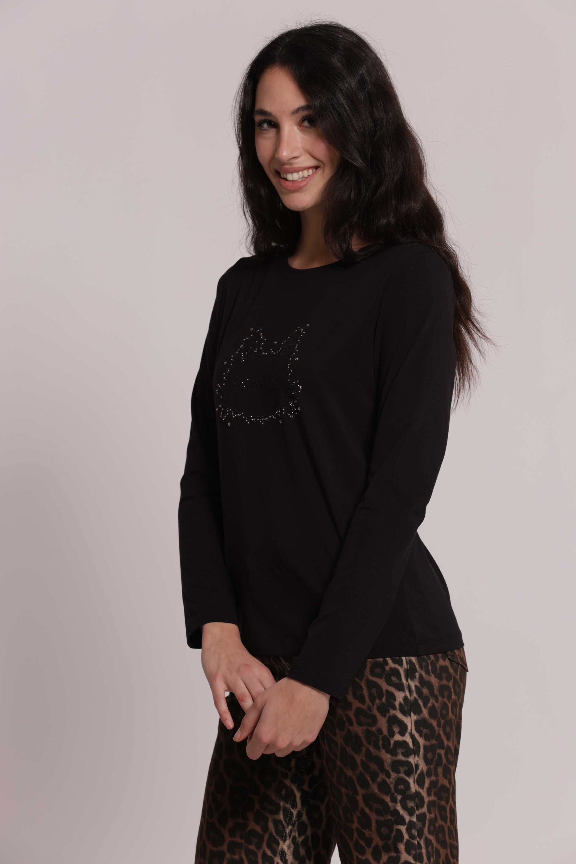 T-SHIRT MAN.LUNGHE CON GATTO