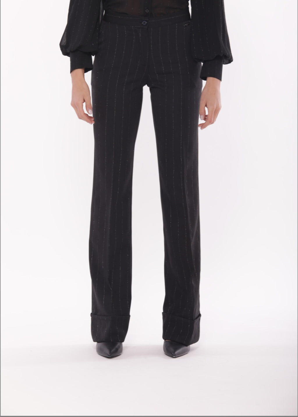 PANTALONE GESSATO LUREX