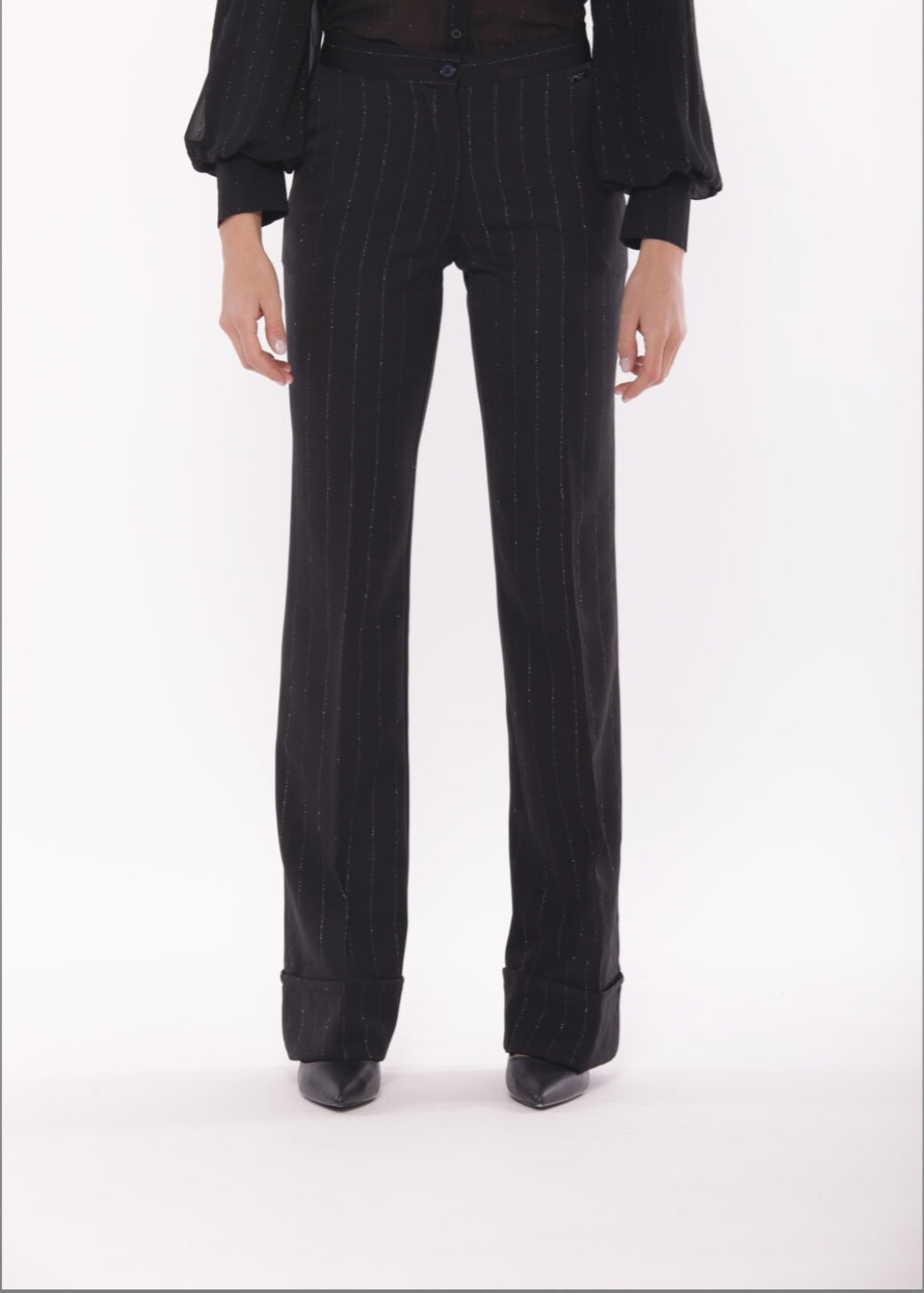 PANTALONE GESSATO LUREX