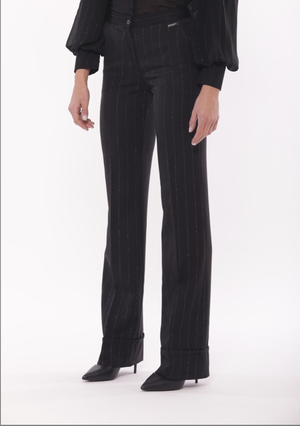 PANTALONE GESSATO LUREX