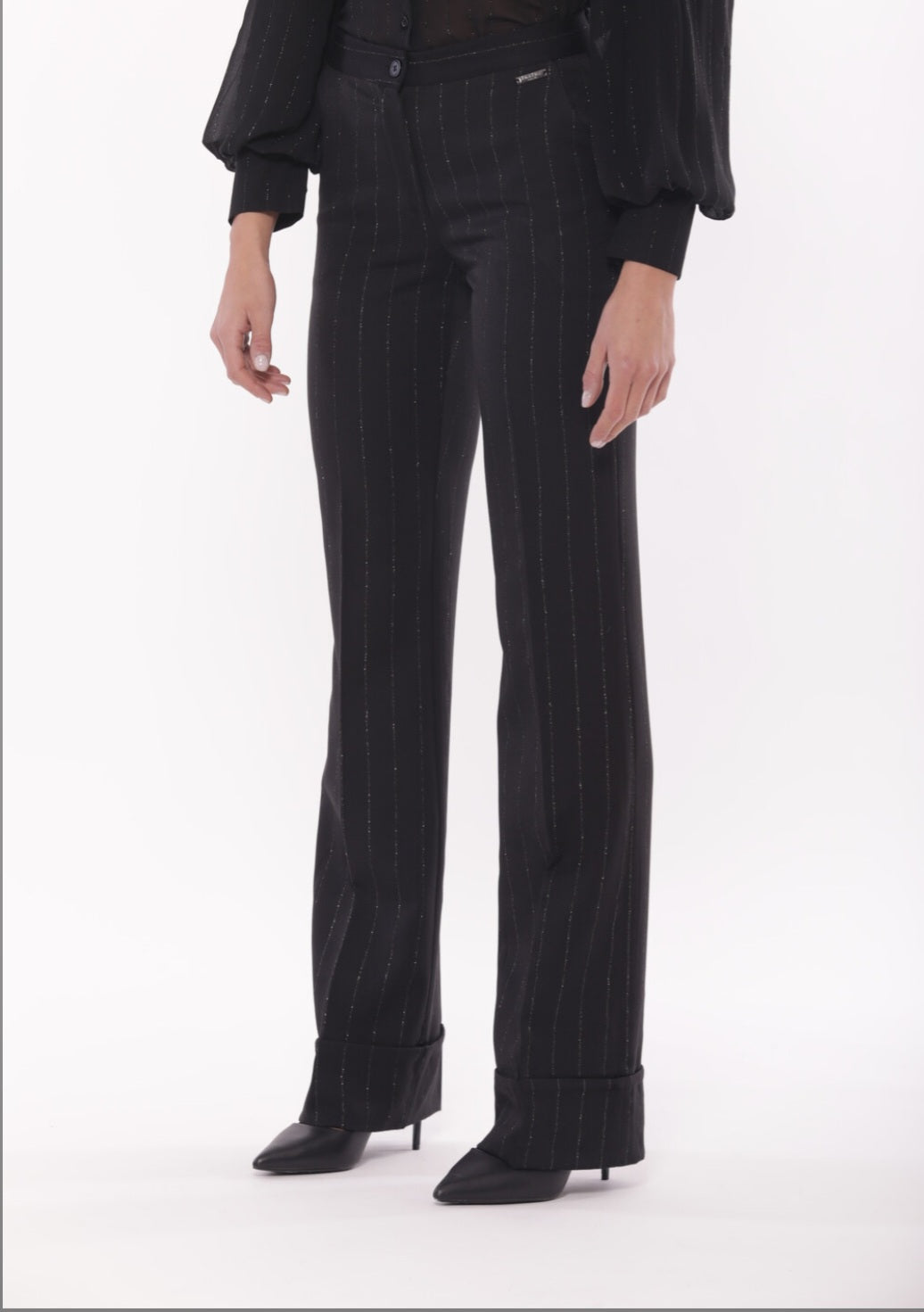 PANTALONE GESSATO LUREX