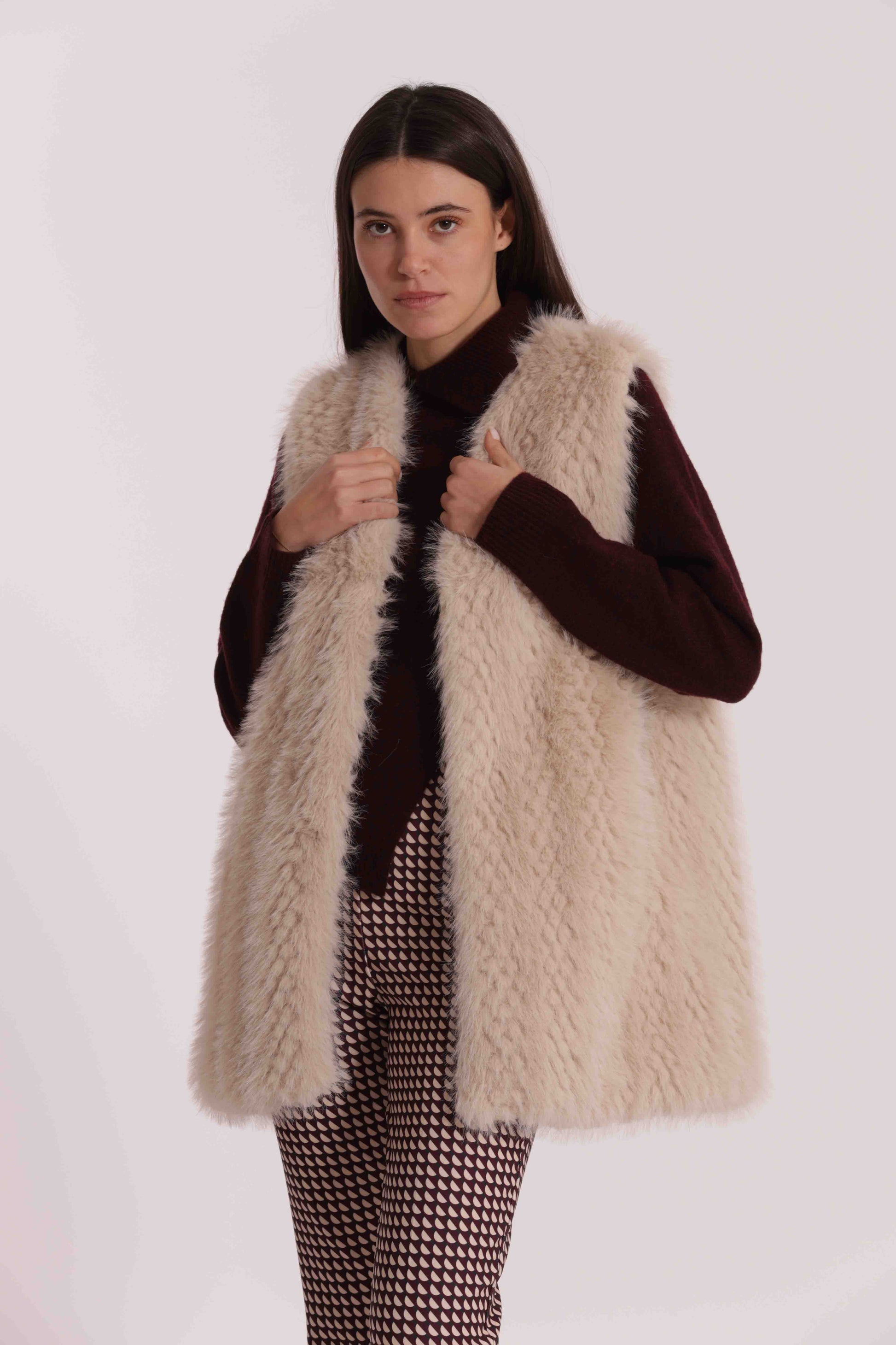 GILET MIDI EFFETTO MONTONE