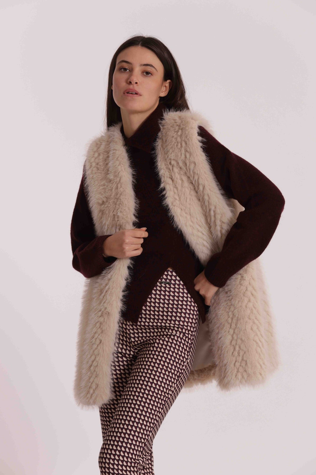 GILET MIDI EFFETTO MONTONE