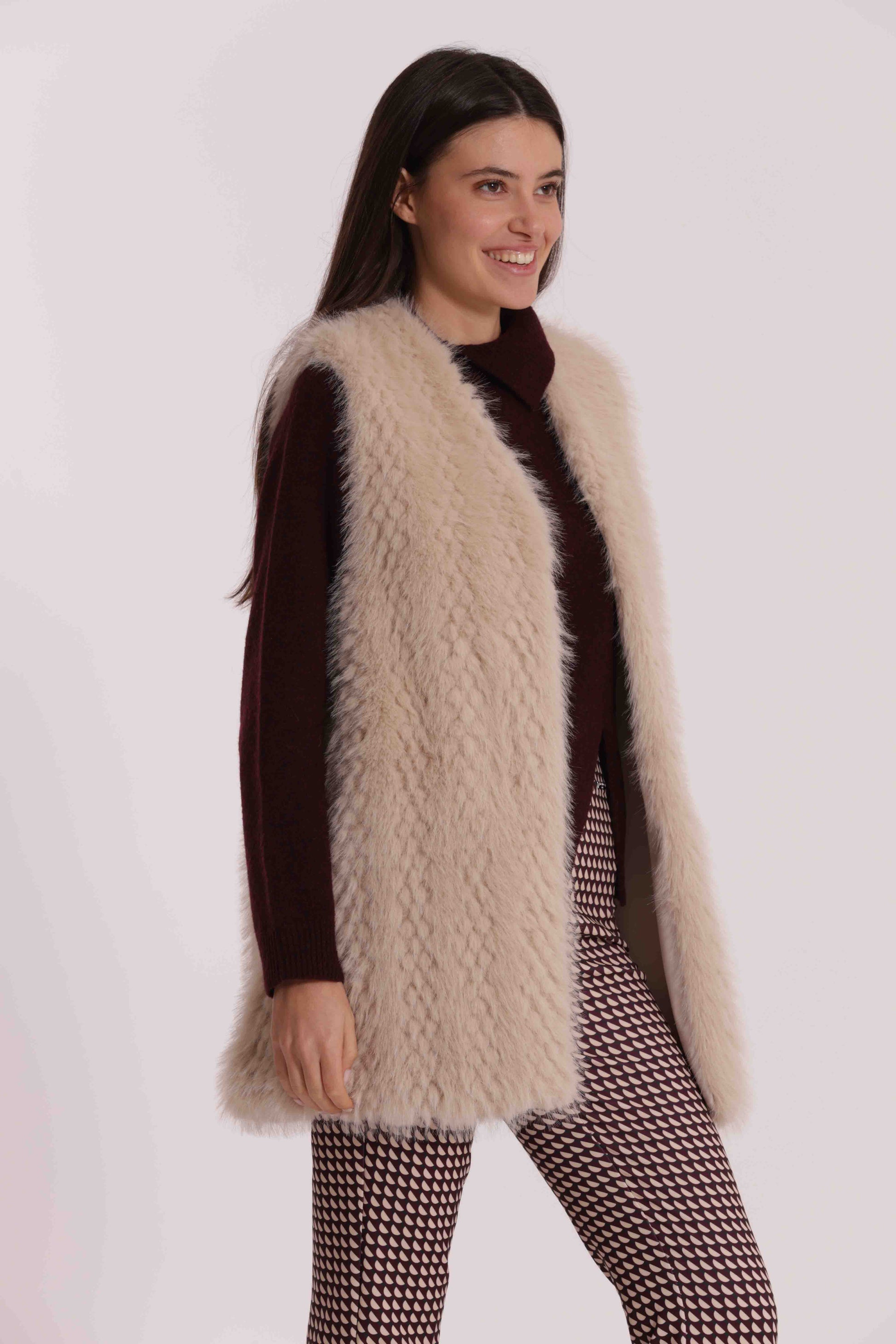GILET MIDI EFFETTO MONTONE