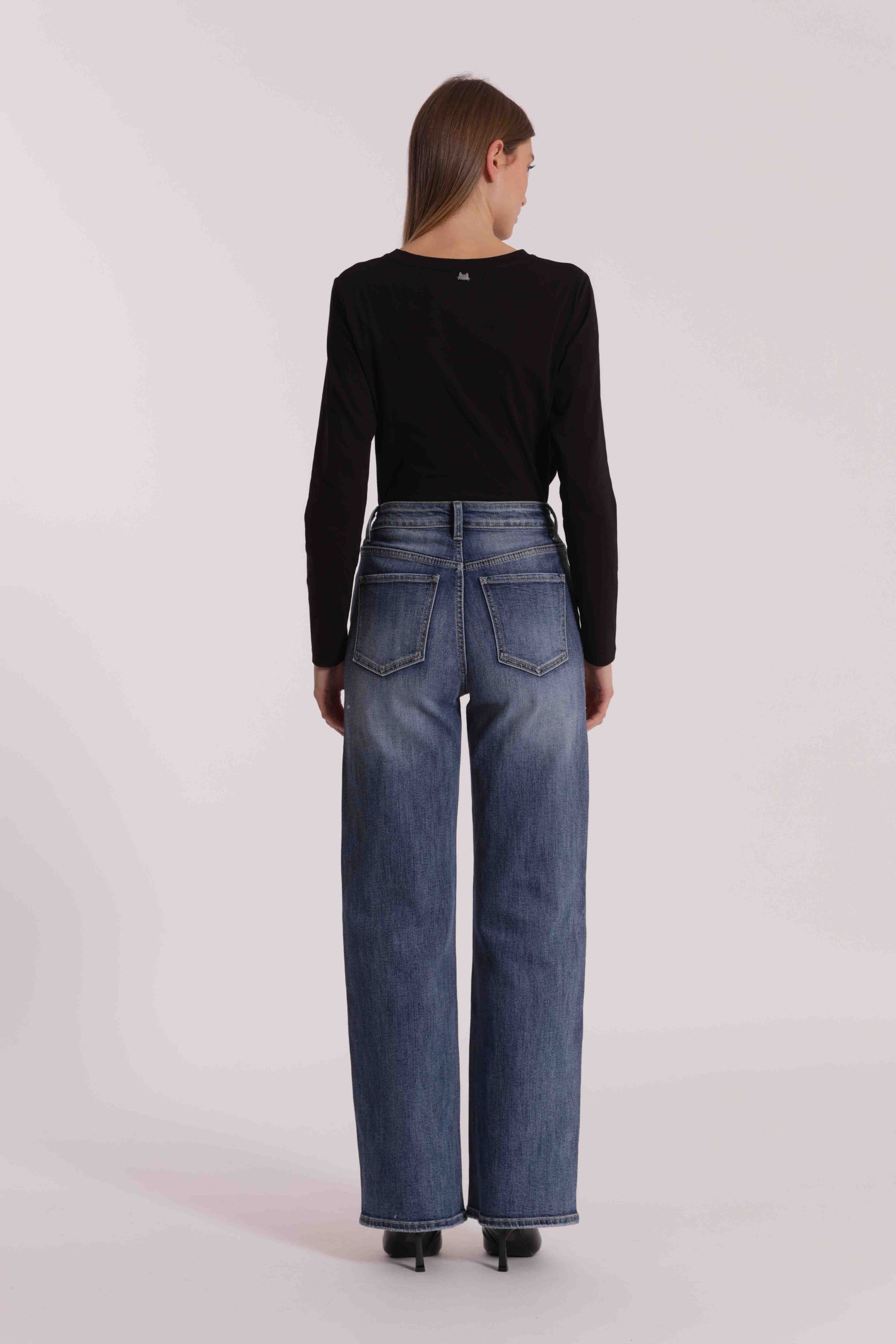 JEANS CON STRASS TRASPARENTI